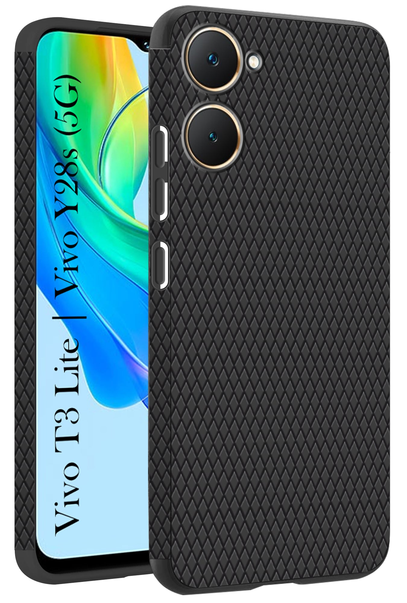 For Vivo Y28s 5G | Vivo T3 Lite 5G Back Cover Case(Liquid Silicone | Side Grip | Camera Protection)