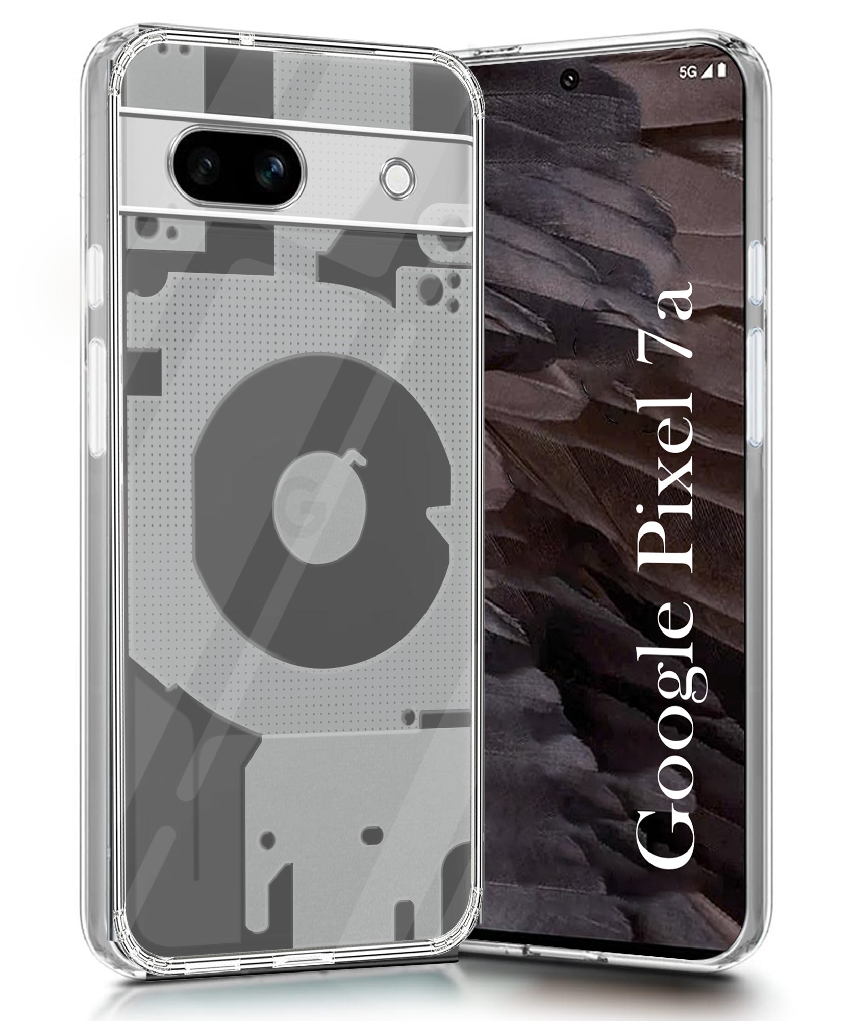 For Google Pixel 7a Back Cover (Silicone Matte Shockproof Case with Camera Protection | Soft and Flexible | Transparent)