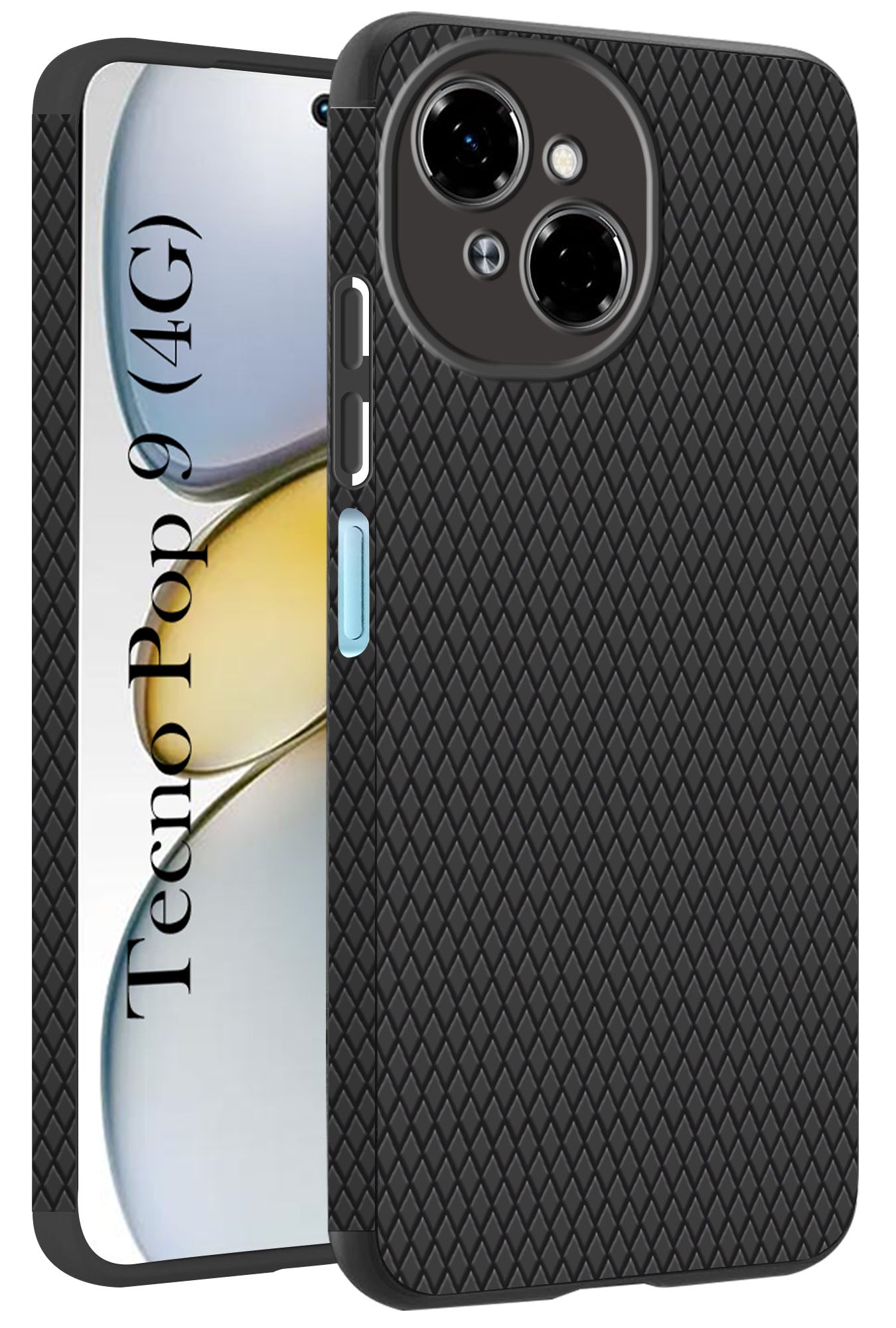 For Tecno Pop 9 4G Back Cover Case (Camera Protection | Side Grip Texture | Soft and Flexible)