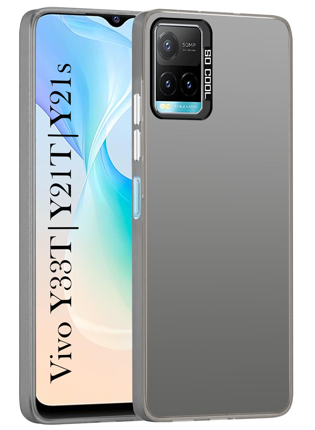 For Vivo Y33T | Vivo Y21T | Vivo Y21s Hard Back Cover Case (Velvet Touch | Professional Glossy Finish | Camera Protection Bump)