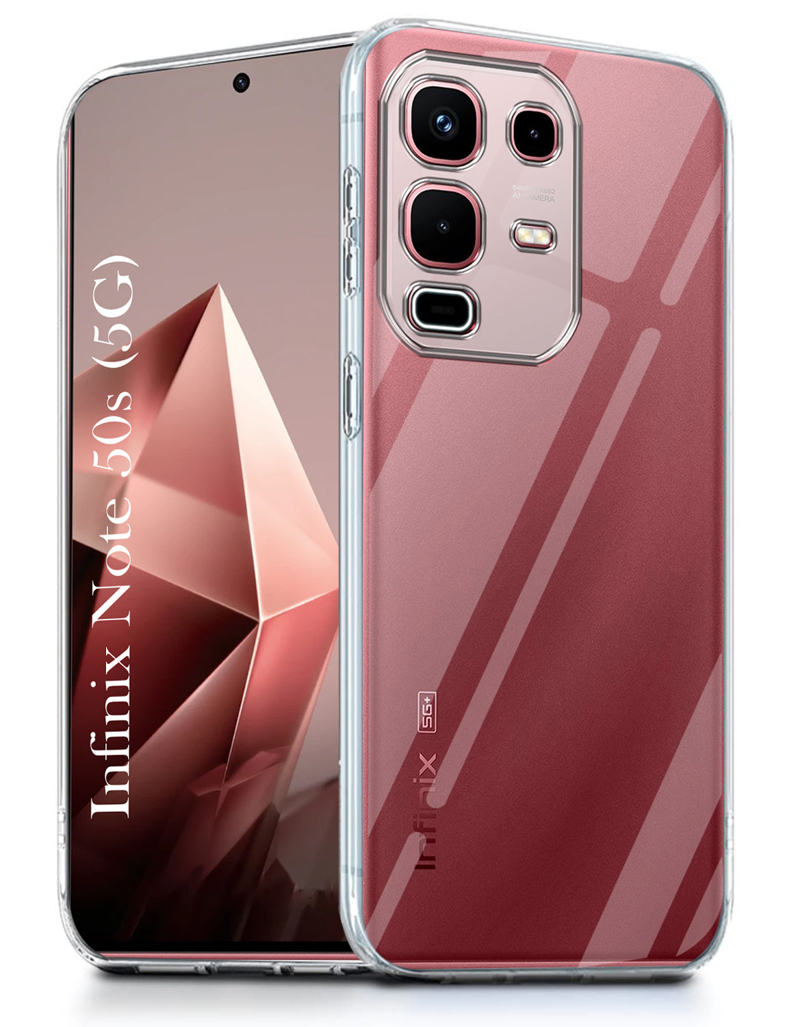 For Infinix Note 50s Back Cover ( Silicone Clear Shockproof Case with Camera Protection | Soft and Flexible | Transparent)