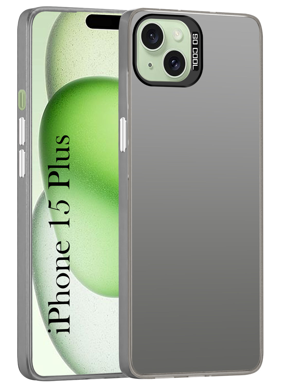 For iPhone 15 Plus Hard Back Cover Case (Velvet Touch | Professional Glossy Finish | Camera Protection Bump)