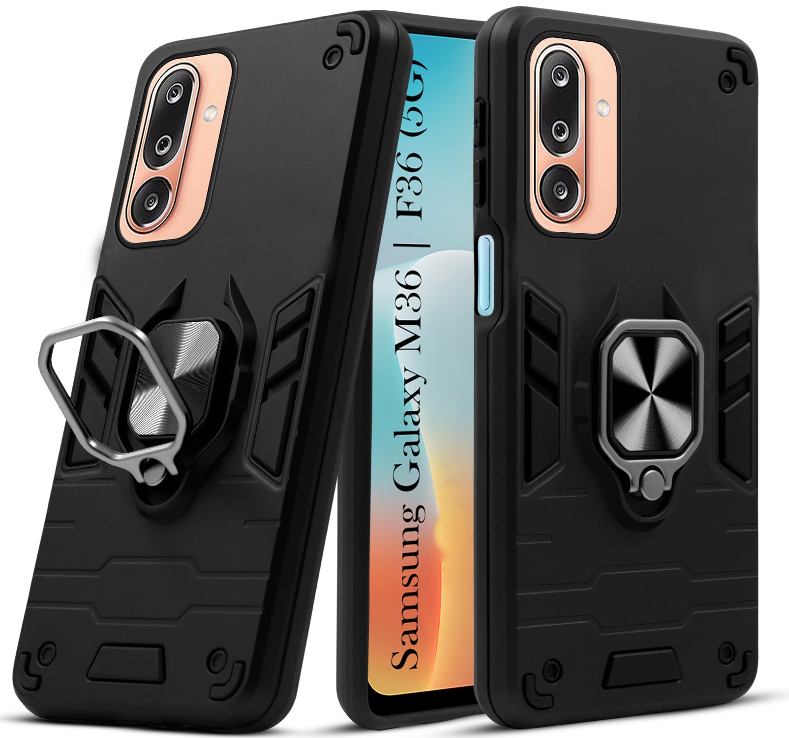 For Samsung Galaxy M36 | Samsung Galaxy F36 Back Cover Case (Shockproof Polycarbonate Dual Layer Hybrid Armor)