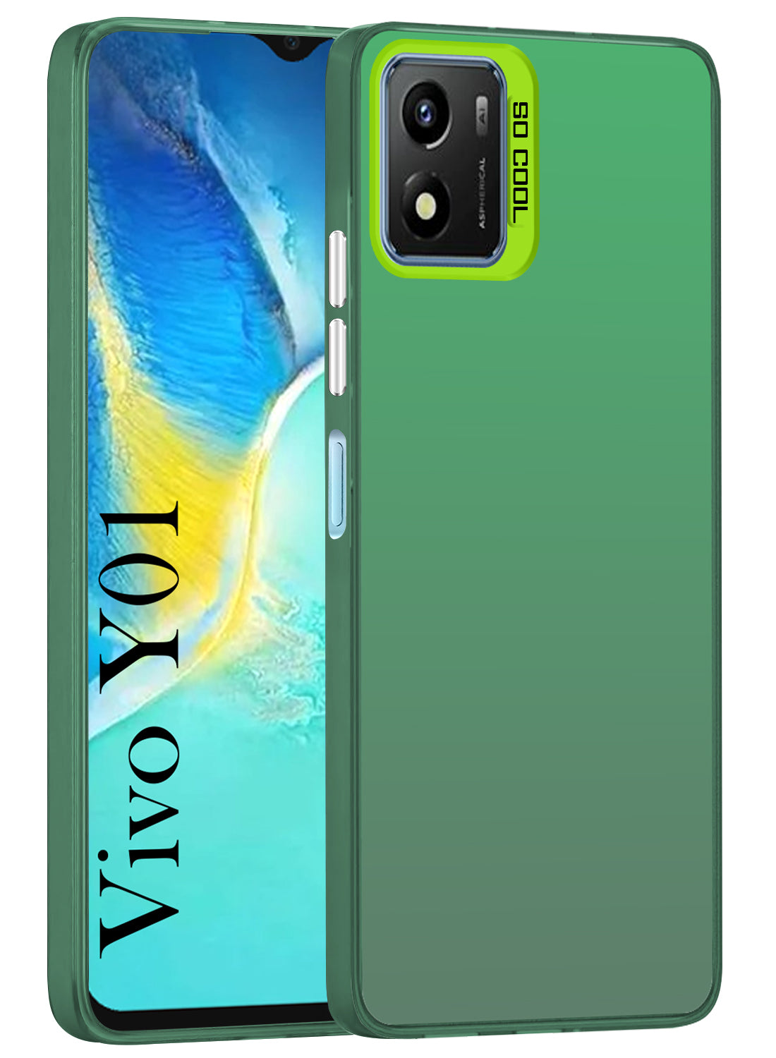 For Vivo Y01 Hard Back Cover Case (Velvet Touch | Professional Glossy Finish | Camera Protection Bump)
