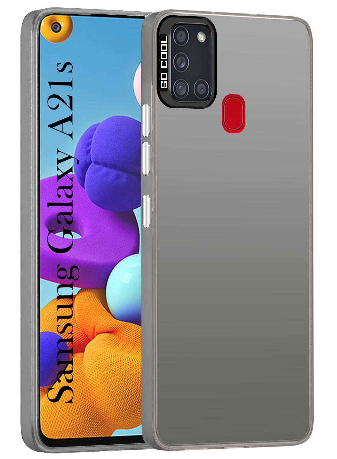 For Samsung Galaxy A21s Hard Back Cover Case (Velvet Touch | Professional Glossy Finish | Camera Protection Bump)