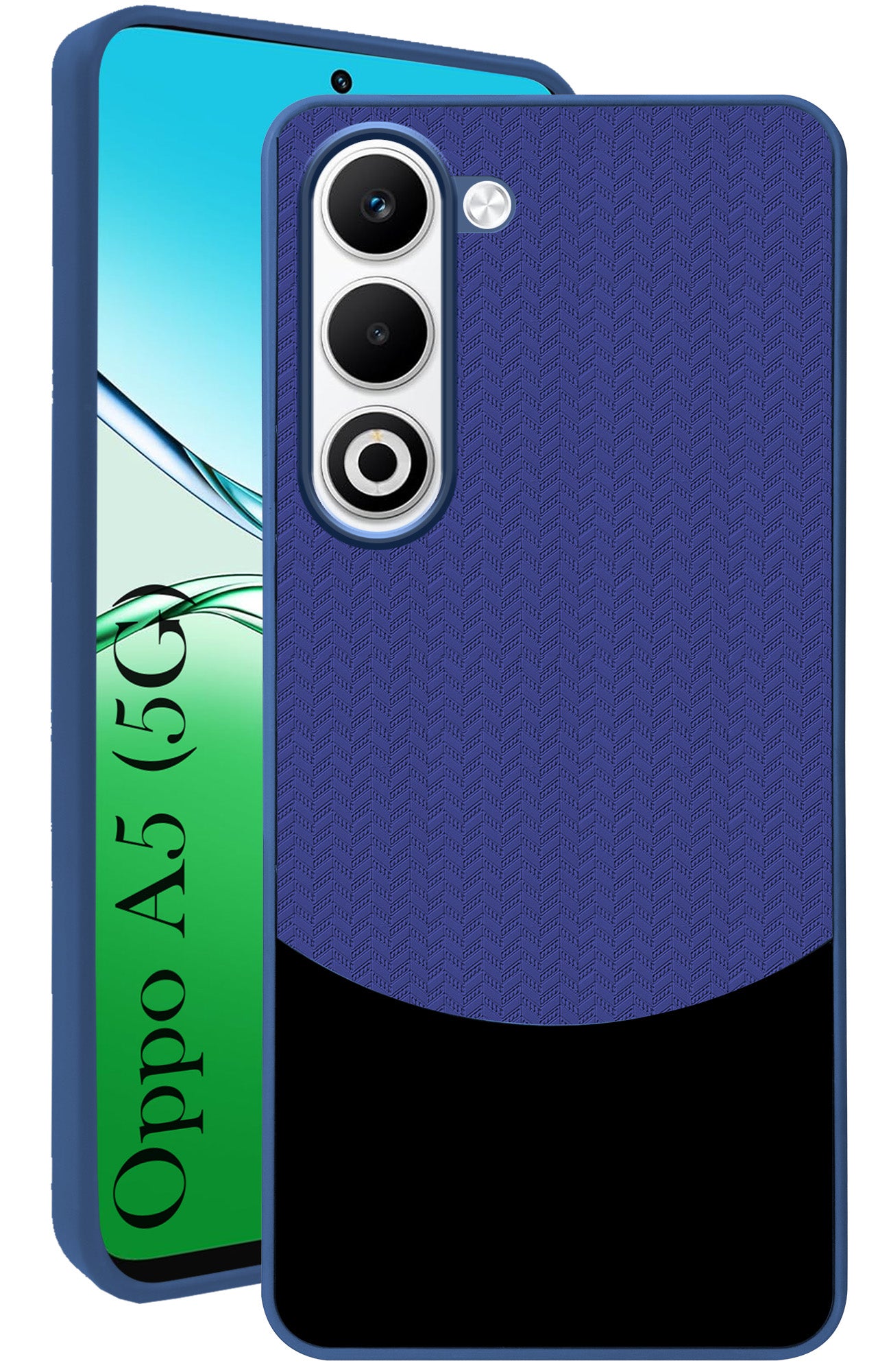 For Oppo A5 5G Silicone Finish Back Cover Case (Premium Minimalist Professional Feel | Camera Protection Bump)