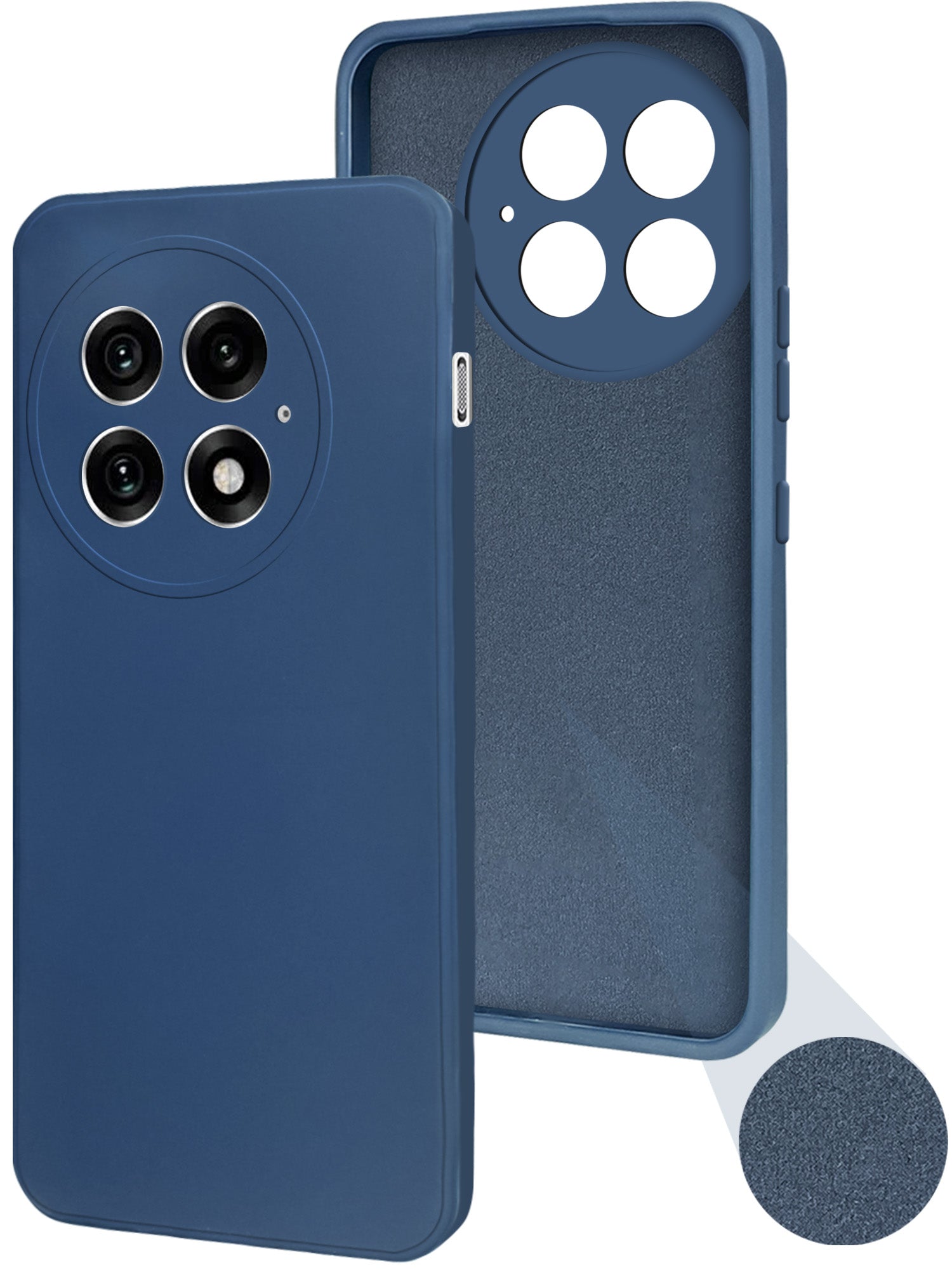 For OnePlus 13 Back Cover Case ( Matte Finish Silicone with Inside Fiber cloth)