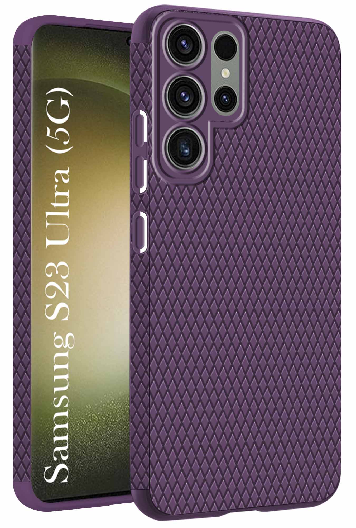 For Samsung Galaxy S23 Ultra 5G Back Cover Case (Liquid Silicone | Side Grip | Camera Protection)