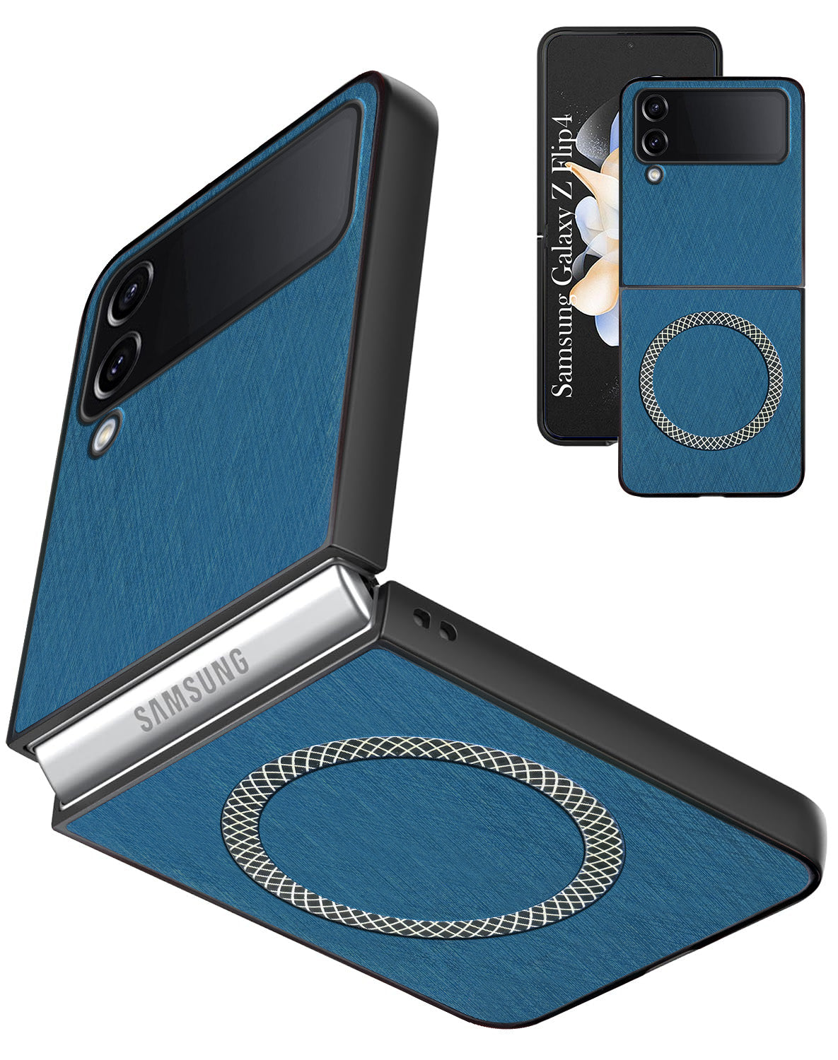 For Samsung Galaxy Z Flip 4 5G Back Cover Case ( Dual Color Matte Finish | Full Camera Protection | Sleek and Professional)