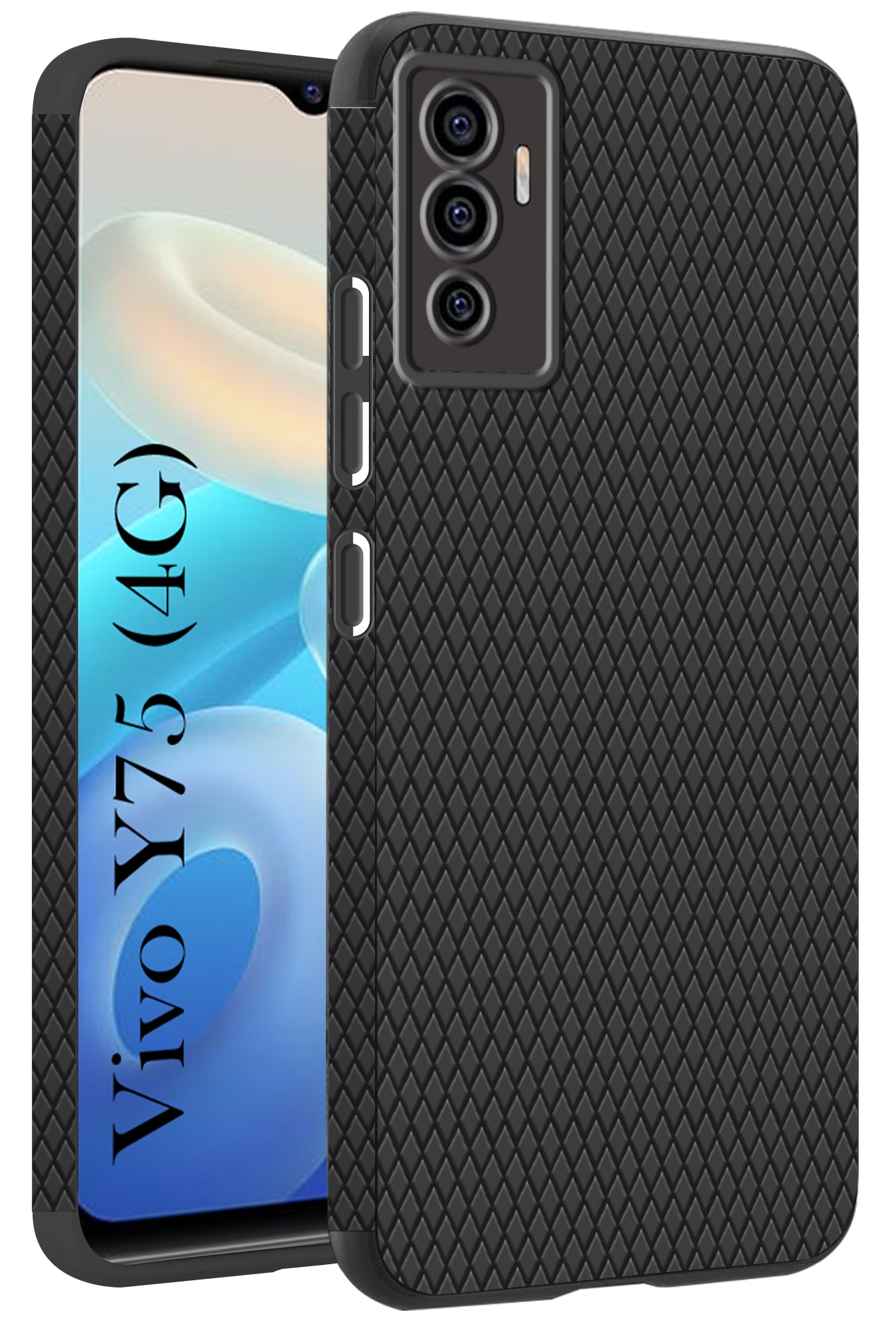 For Vivo Y75 4G Back Cover Case (Liquid Silicone | Side Grip | Camera Protection)