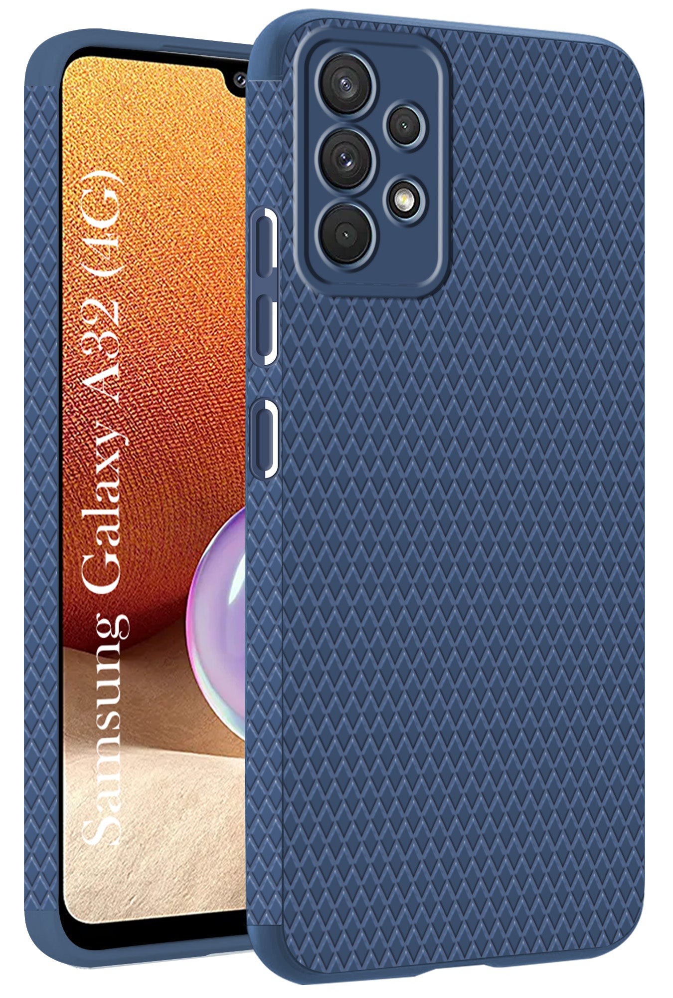 For Samsung Galaxy A32 4G Back Cover Case (Liquid Silicone | Side Grip | Camera Protection)