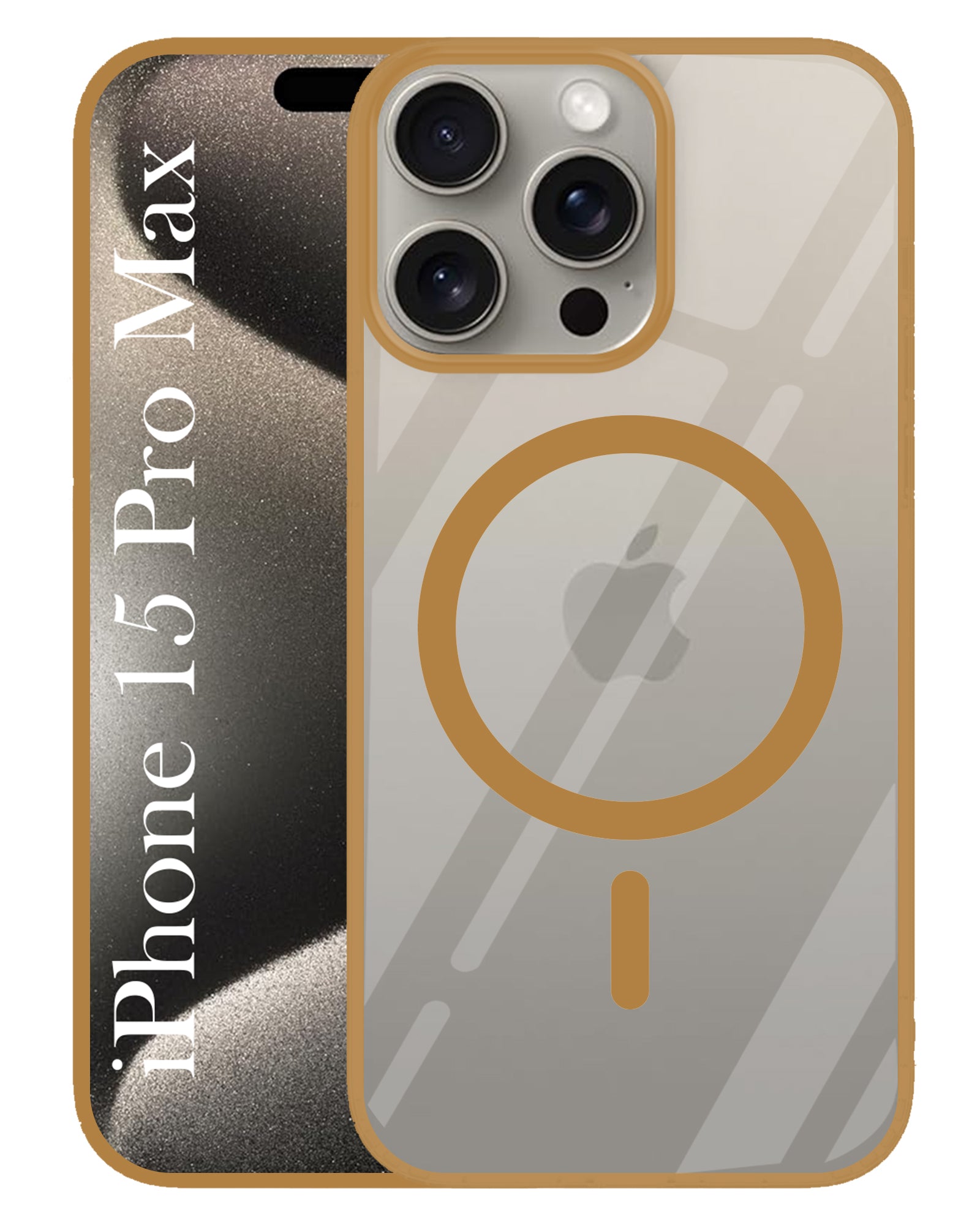 For Apple iPhone 15 Pro Max Back Cover Case (MagSafe Compatible Wireless Charging | Hybrid Camera Bump Protection | Shockproof Polycarbonate Material)