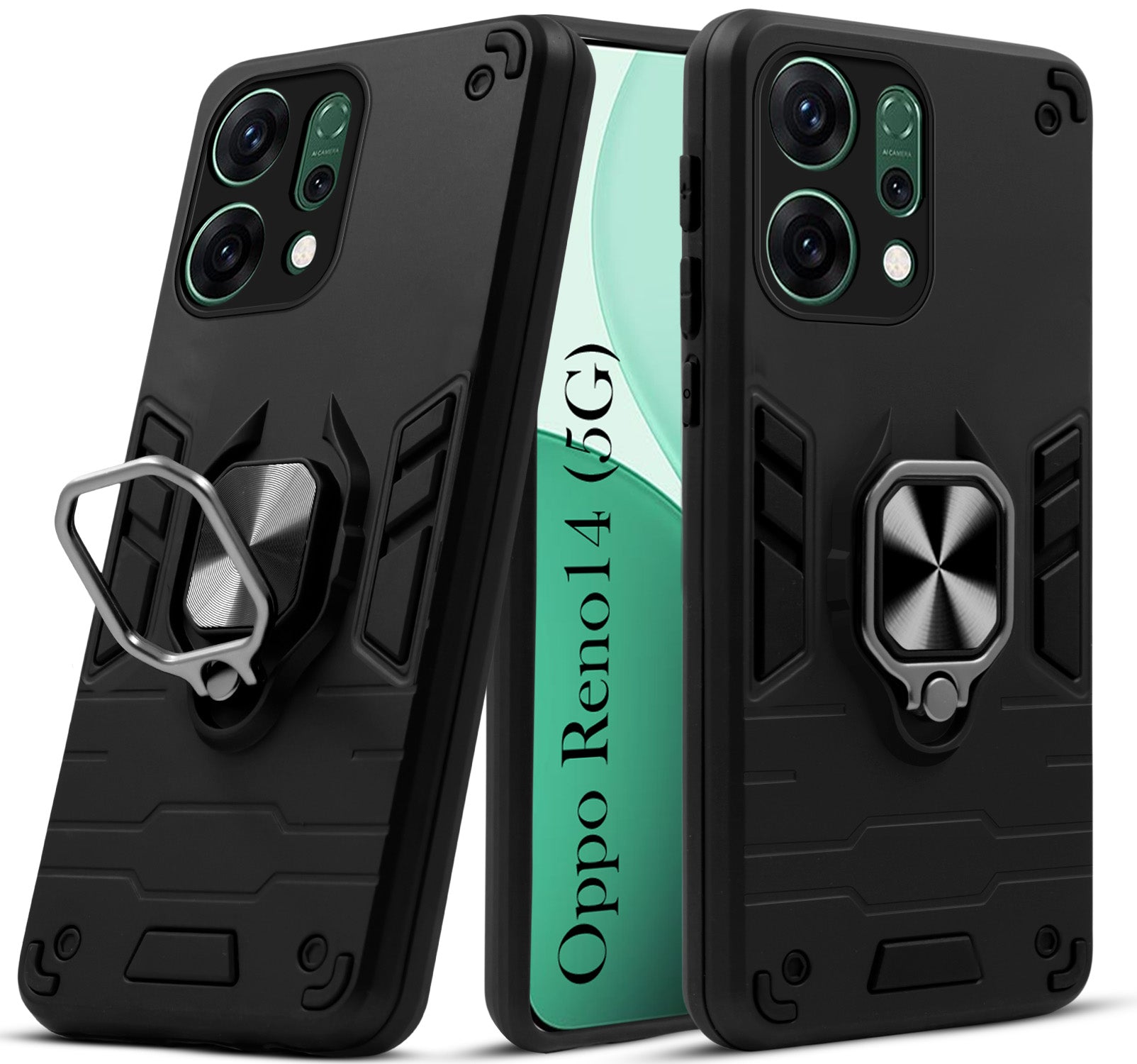 For Oppo Reno14 5G | Oppo Reno 14 5G Back Cover Case (Shockproof Polycarbonate Dual Layer Hybrid Armor)