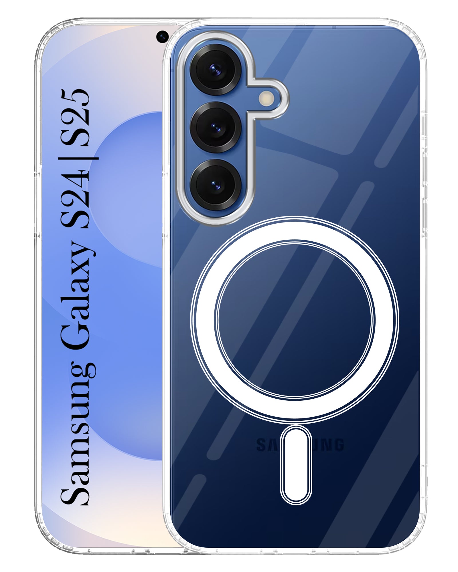 For Samsung Galaxy S24 | Samsung Galaxy S25 Back Cover Case ( MagSafe Compatible Wireless Charging | Hybrid Camera Bump Protection | Shockproof Polycarbonate Material)