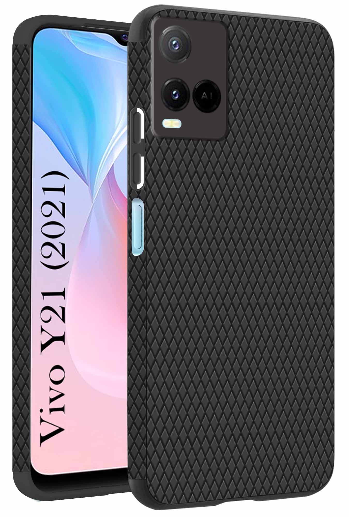 For Vivo Y21 2021 Back Cover Case (Liquid Silicone | Side Grip | Camera Protection)