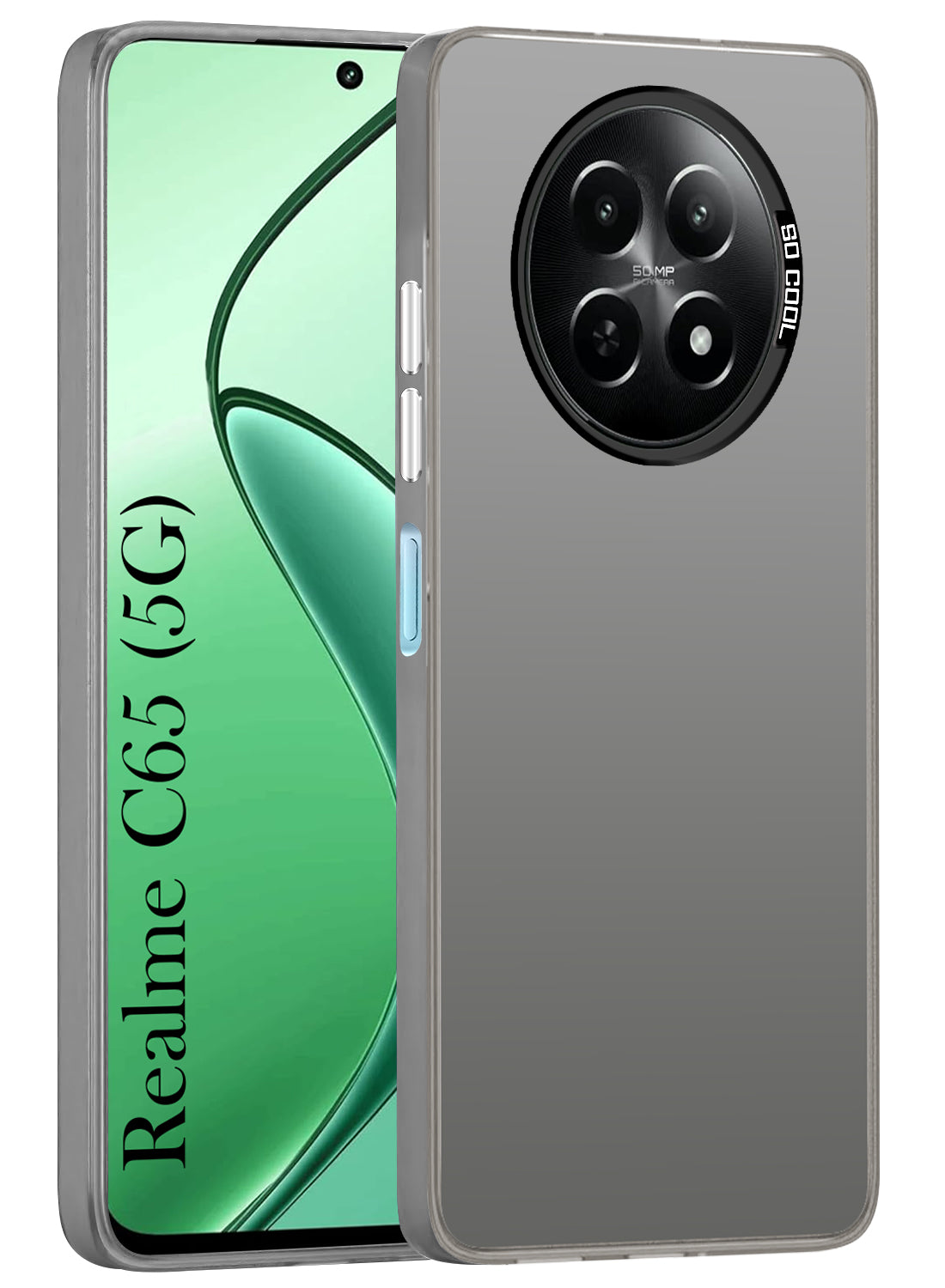 For Realme C65 5G Hard Back Cover Case (Velvet Touch | Professional Glossy Finish | Camera Protection Bump)