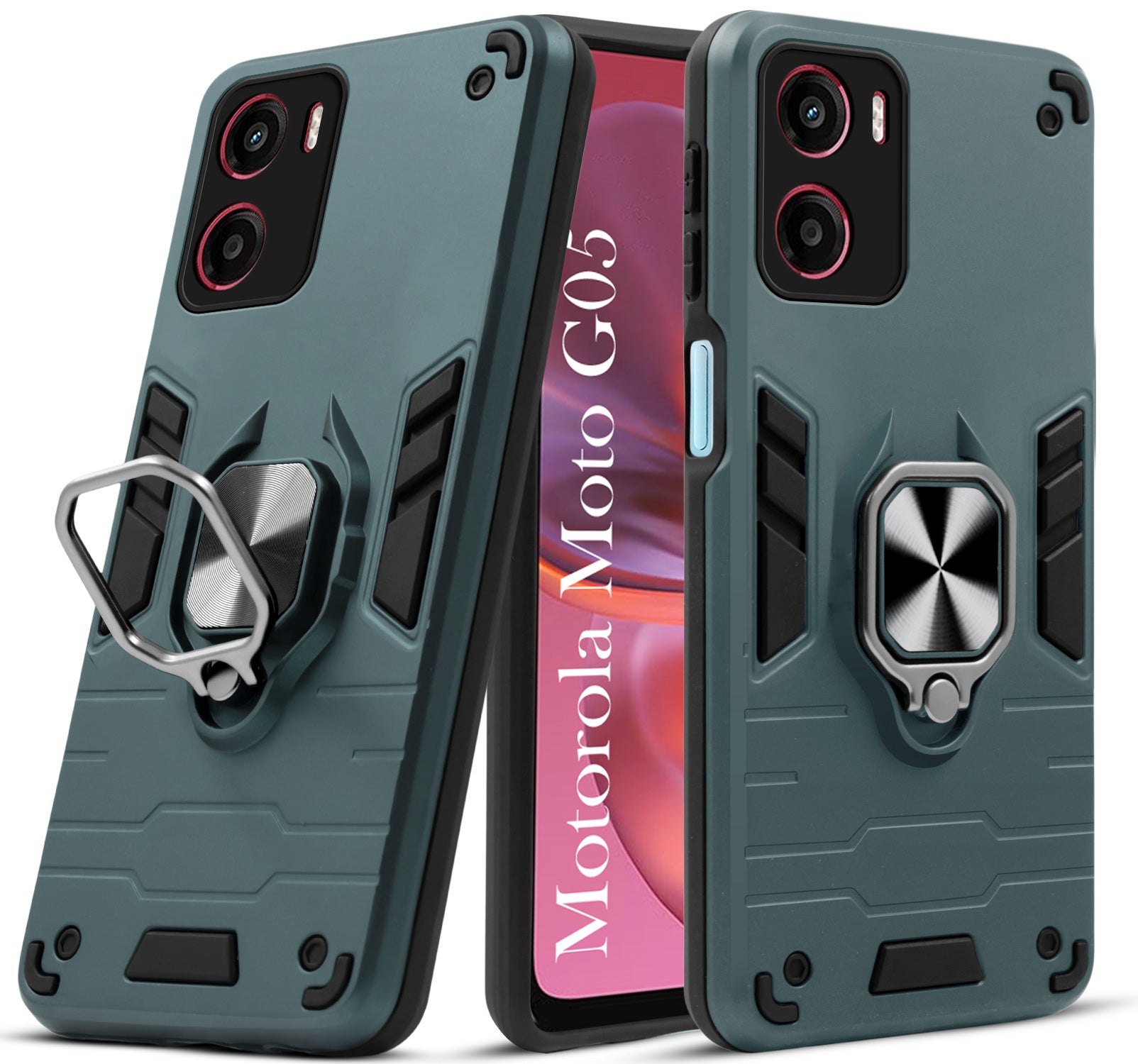 For Motorola Moto G05 Back Cover Case (Shockproof Polycarbonate Dual Layer Hybrid Armor)