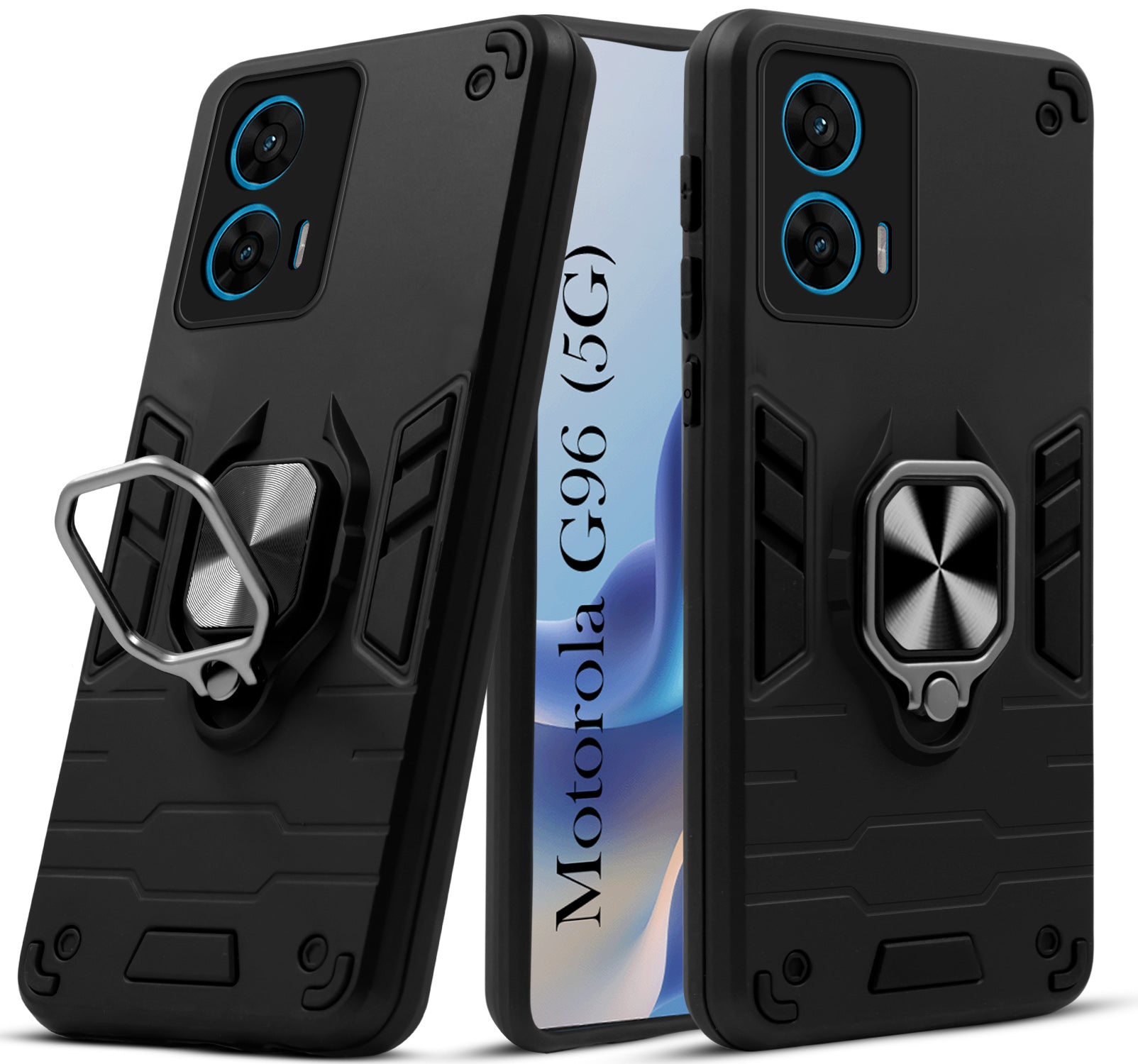 For Motorola Moto G96 Back Cover Case (Shockproof Polycarbonate Dual Layer Hybrid Armor)