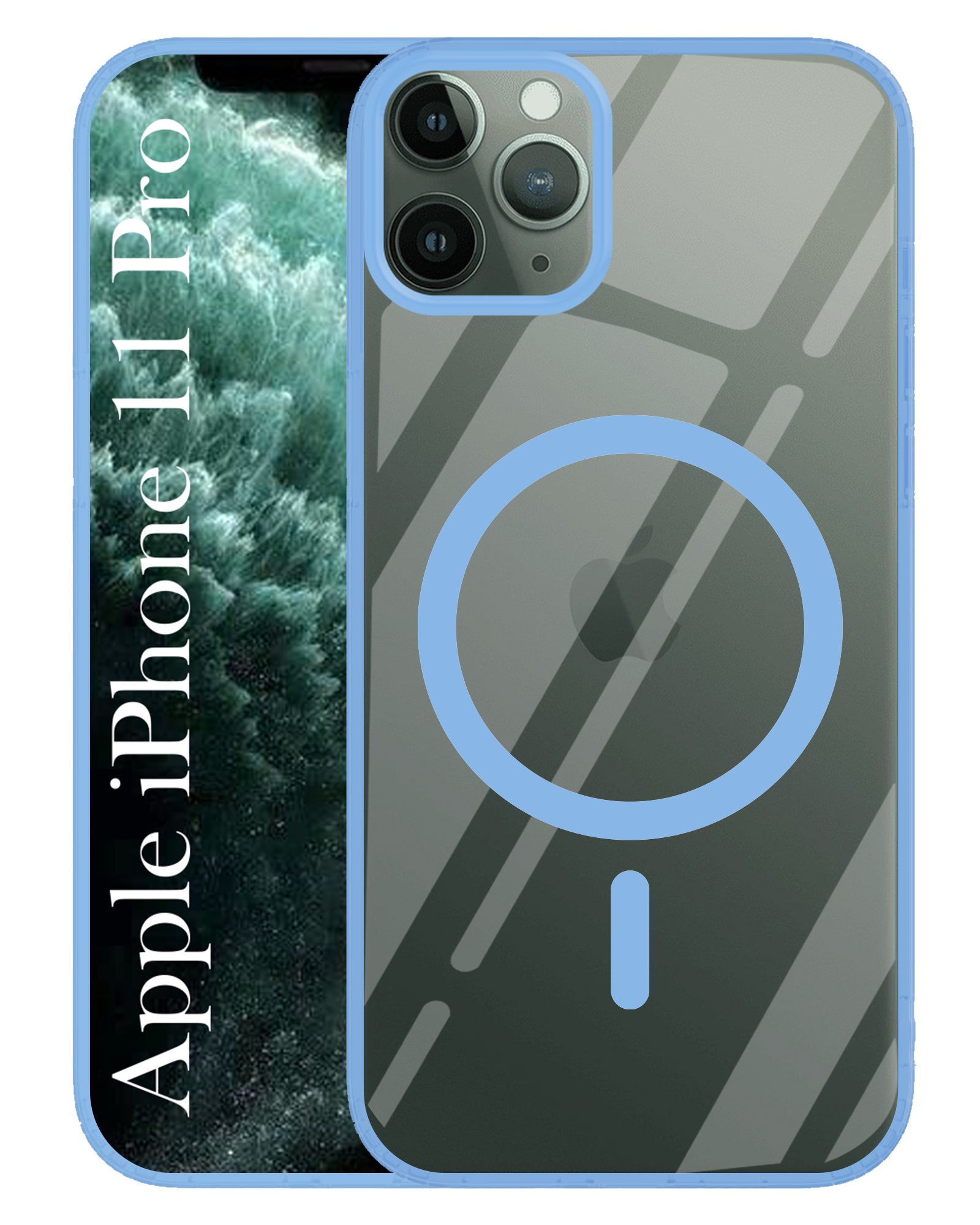 For Apple iPhone 11 Pro Back Cover Case (MagSafe Compatible Wireless Charging | Hybrid Camera Bump Protection | Shockproof Polycarbonate Material)