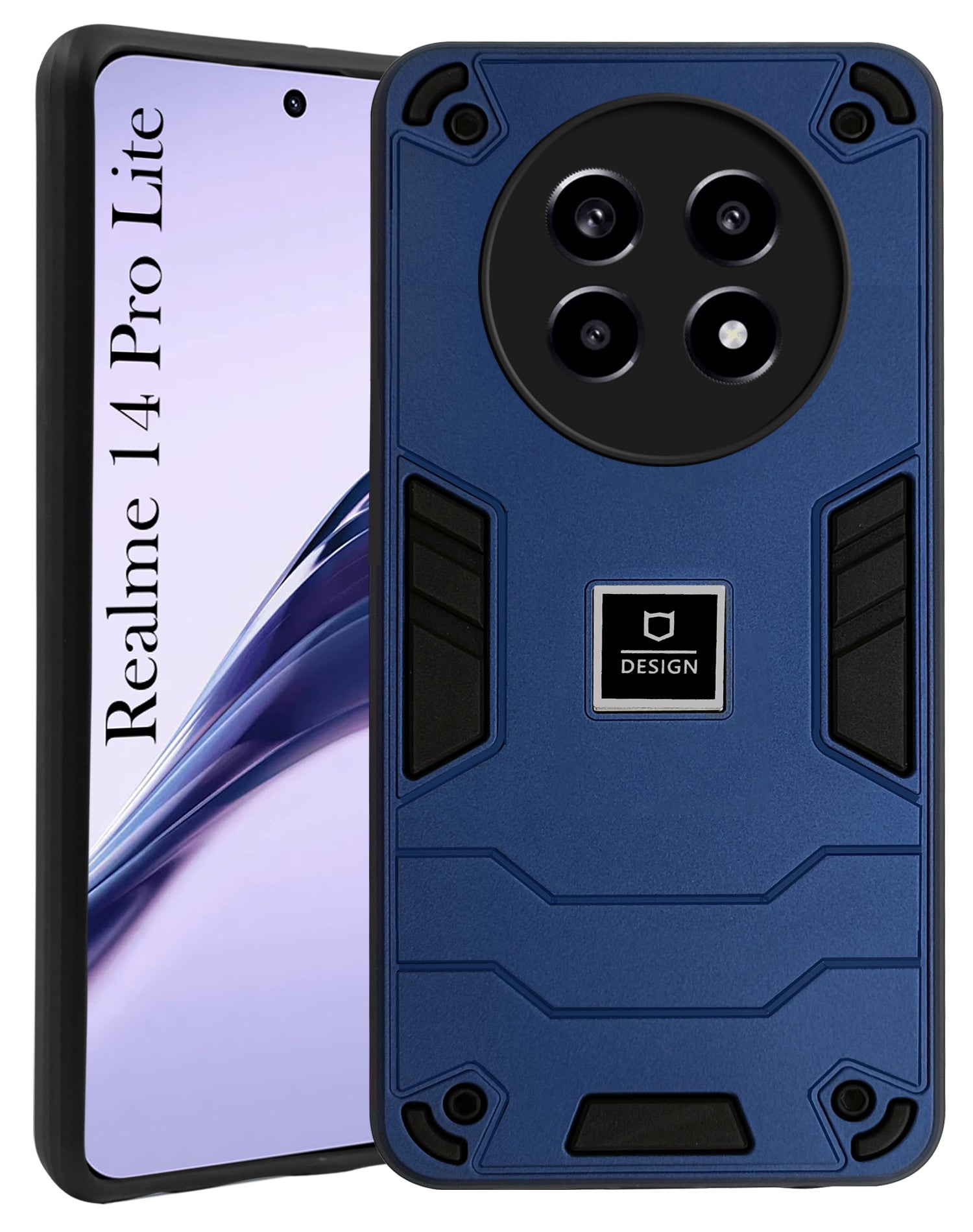 For Realme 14 Pro Lite Back Cover Case (Hybrid Armor | Slim Dual Layer | Shockproof Lightweight)