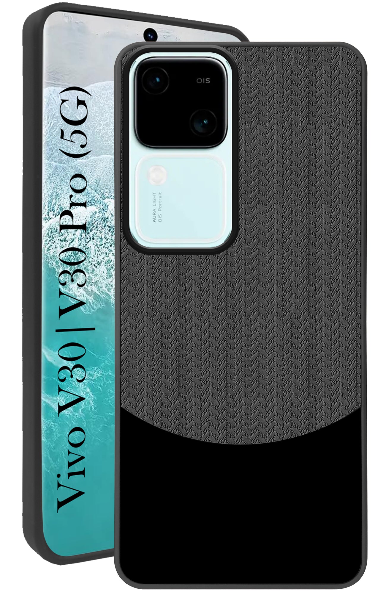 For Vivo V30 | Vivo V30 Pro Back Cover Case (Elegant PU Leather Finish | Premium Minimalist Professional | Camera Protection Bump)