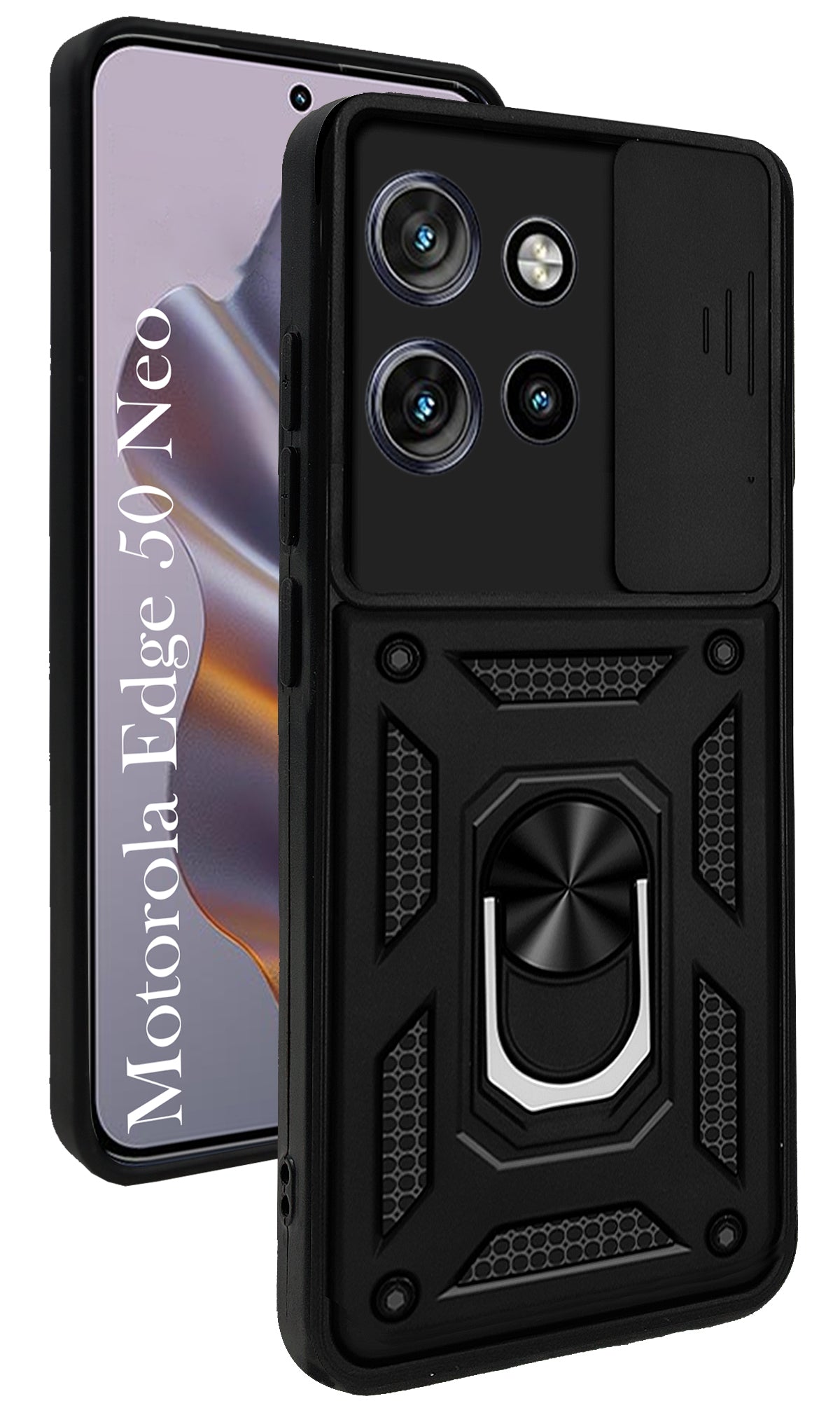 For Motorola Moto Edge 50 Neo Back Cover Case (Hybrid Dual Armor Polycarbonate)
