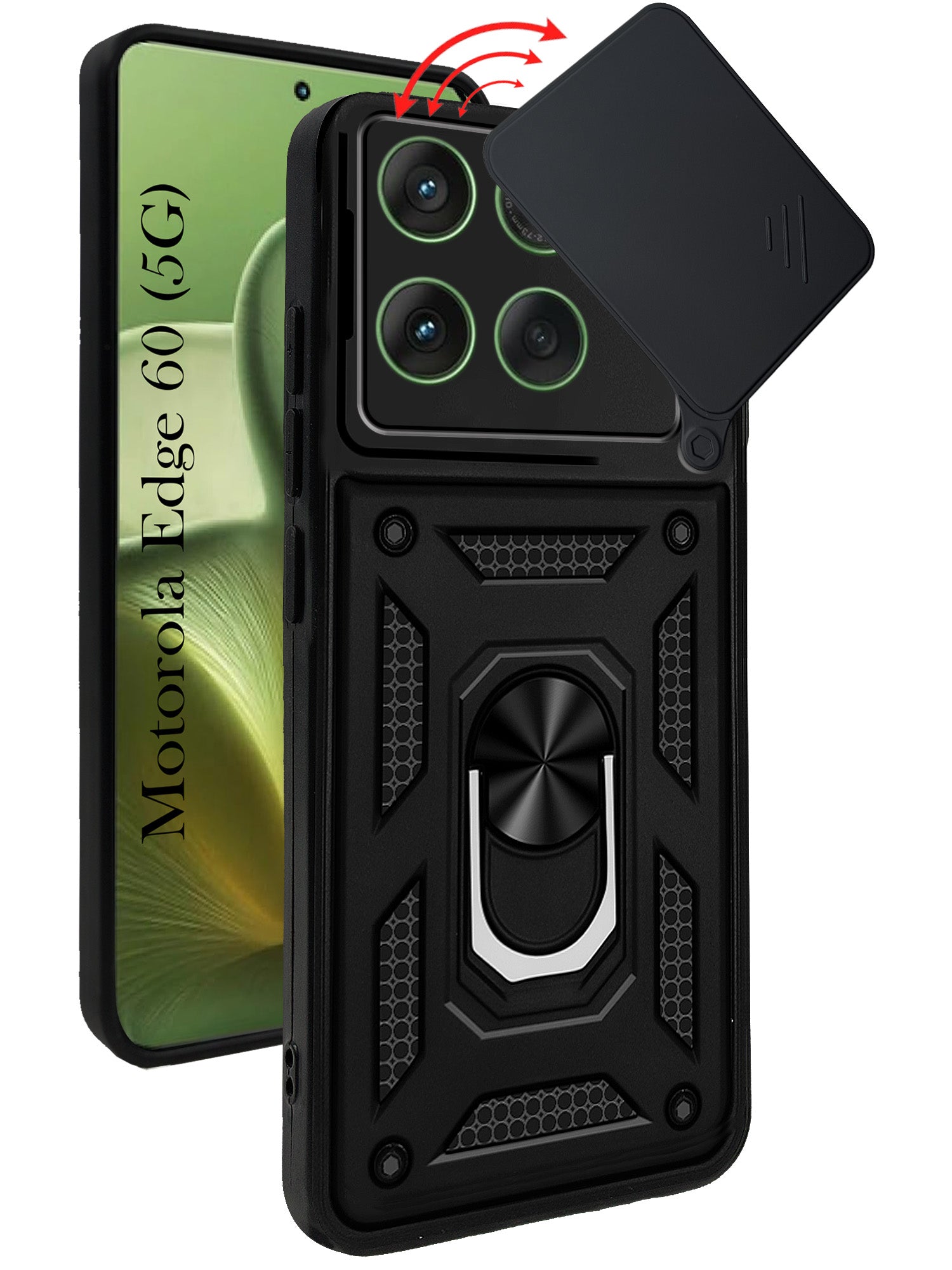 For Motorola Moto Edge 60 Back Cover Case (Hybrid Dual Armor Polycarbonate)