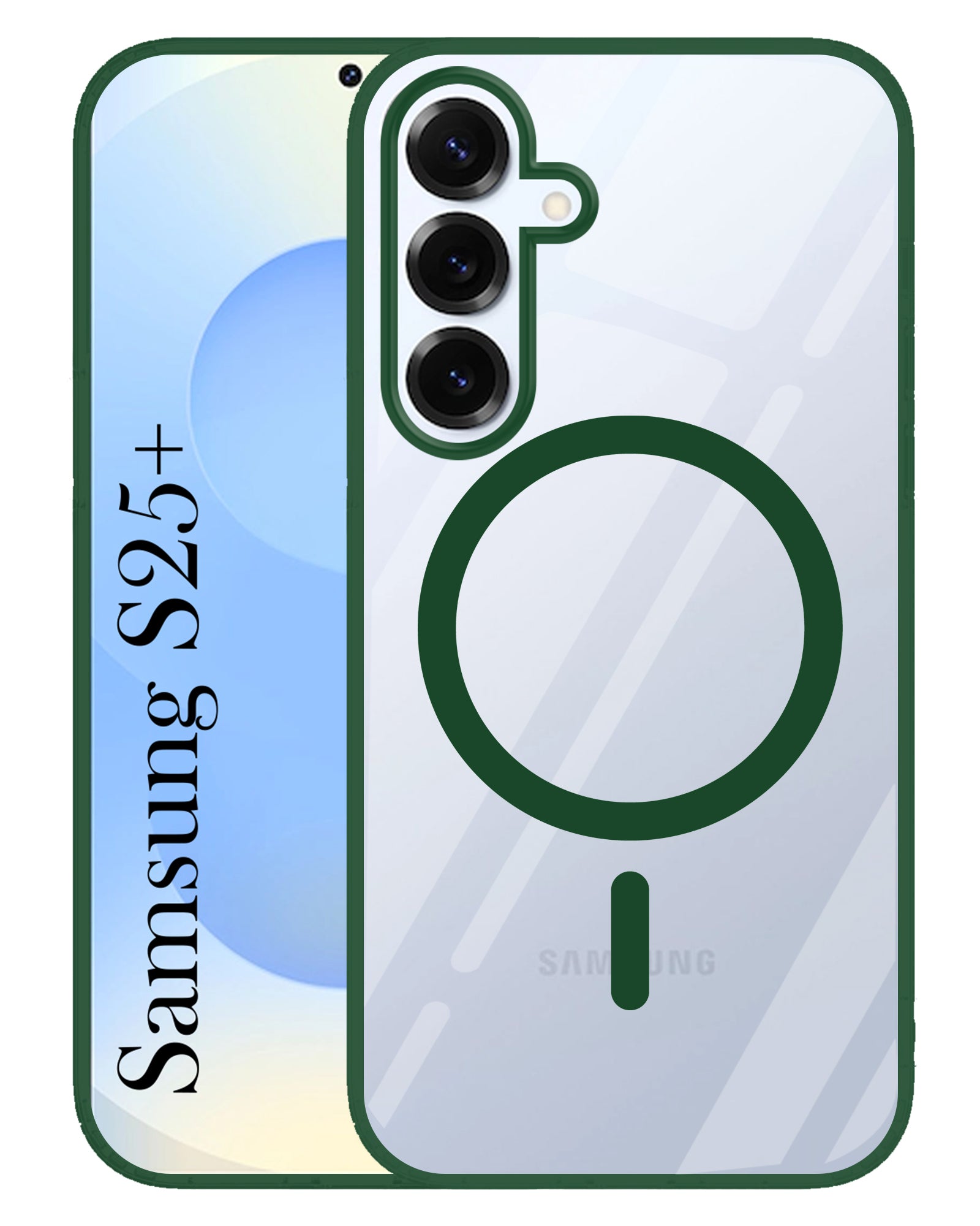 For Samsung Galaxy S25 Plus Back Cover Case (MagSafe Compatible Wireless Charging | Hybrid Camera Bump Protection | Shockproof Polycarbonate Material)