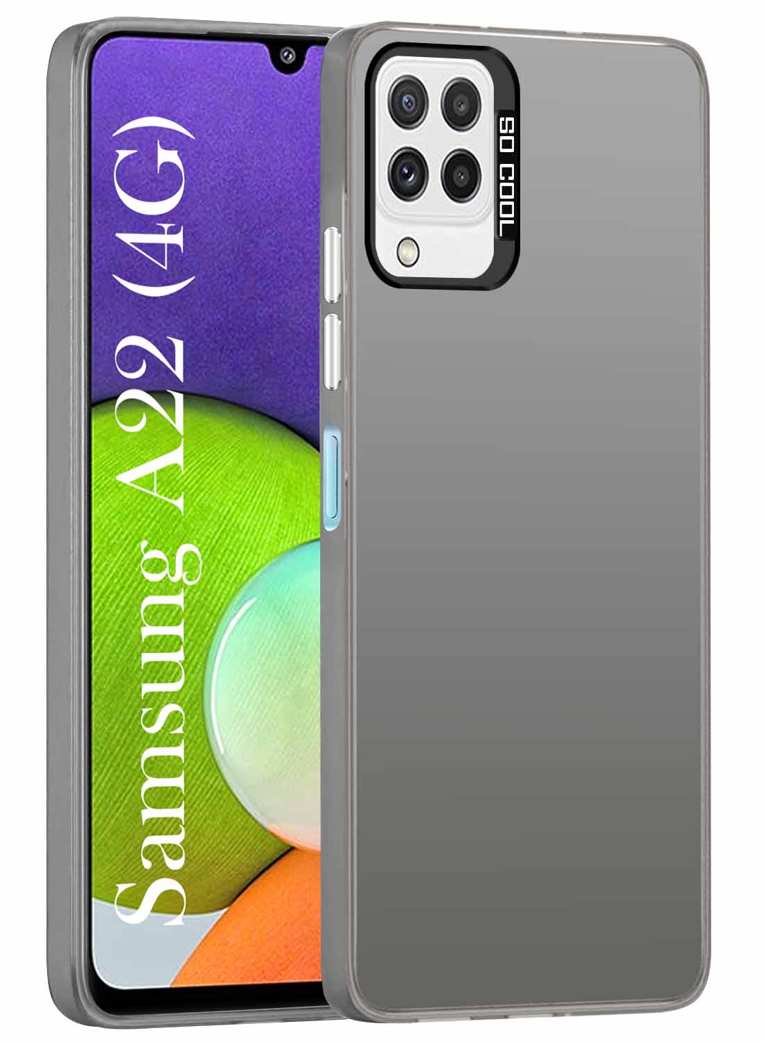 For Samsung Galaxy A22 4G Hard Back Cover Case (Velvet Touch | Professional Glossy Finish | Camera Protection Bump)