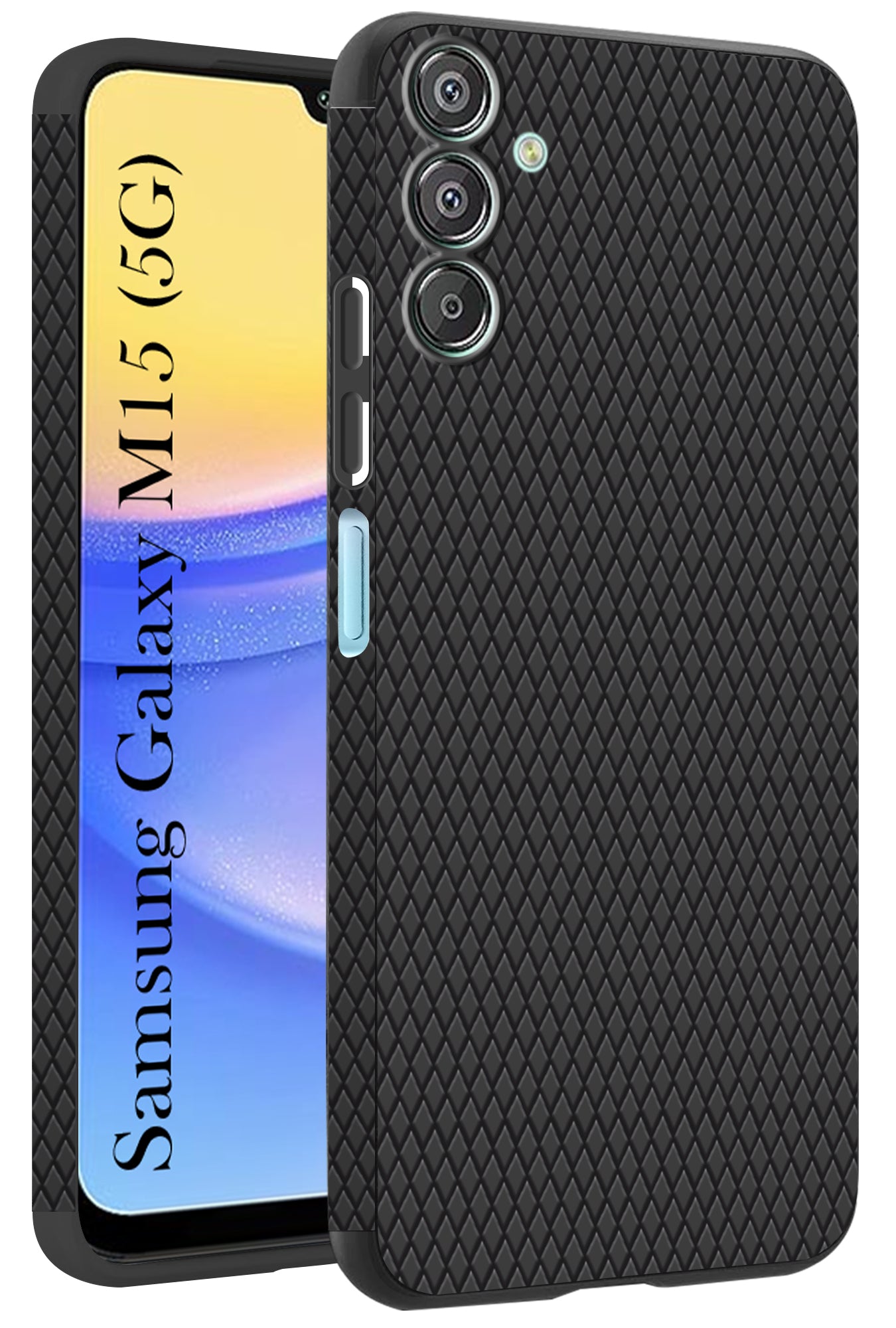 For Samsung Galaxy M15 5G Back Cover Case (Liquid Silicone | Side Grip | Camera Protection)