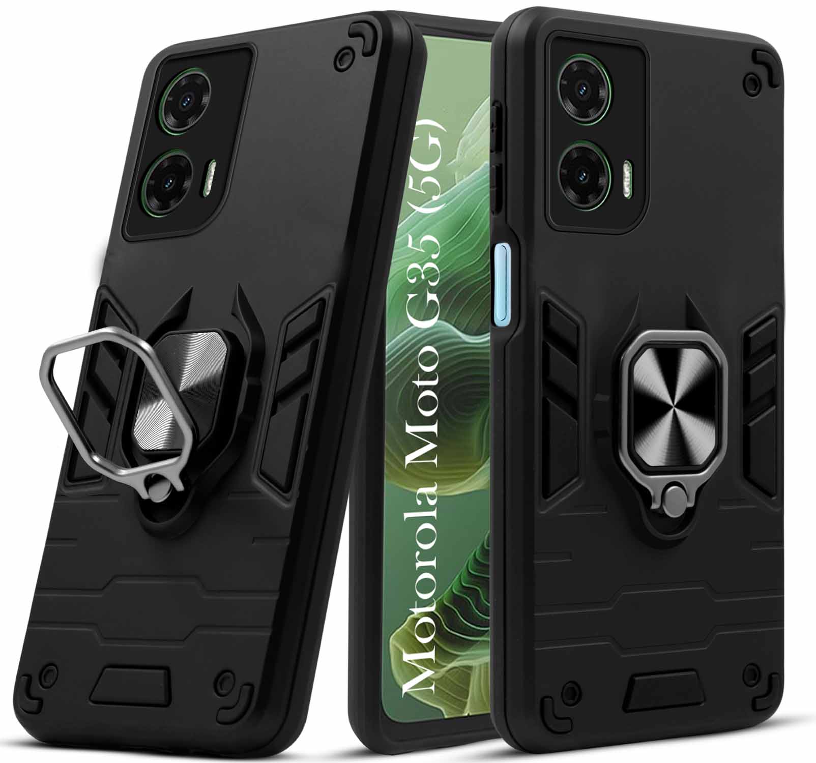 For Motorola Moto G35 5G Back Cover Case (Shockproof Polycarbonate Dual Layer Hybrid Armor)