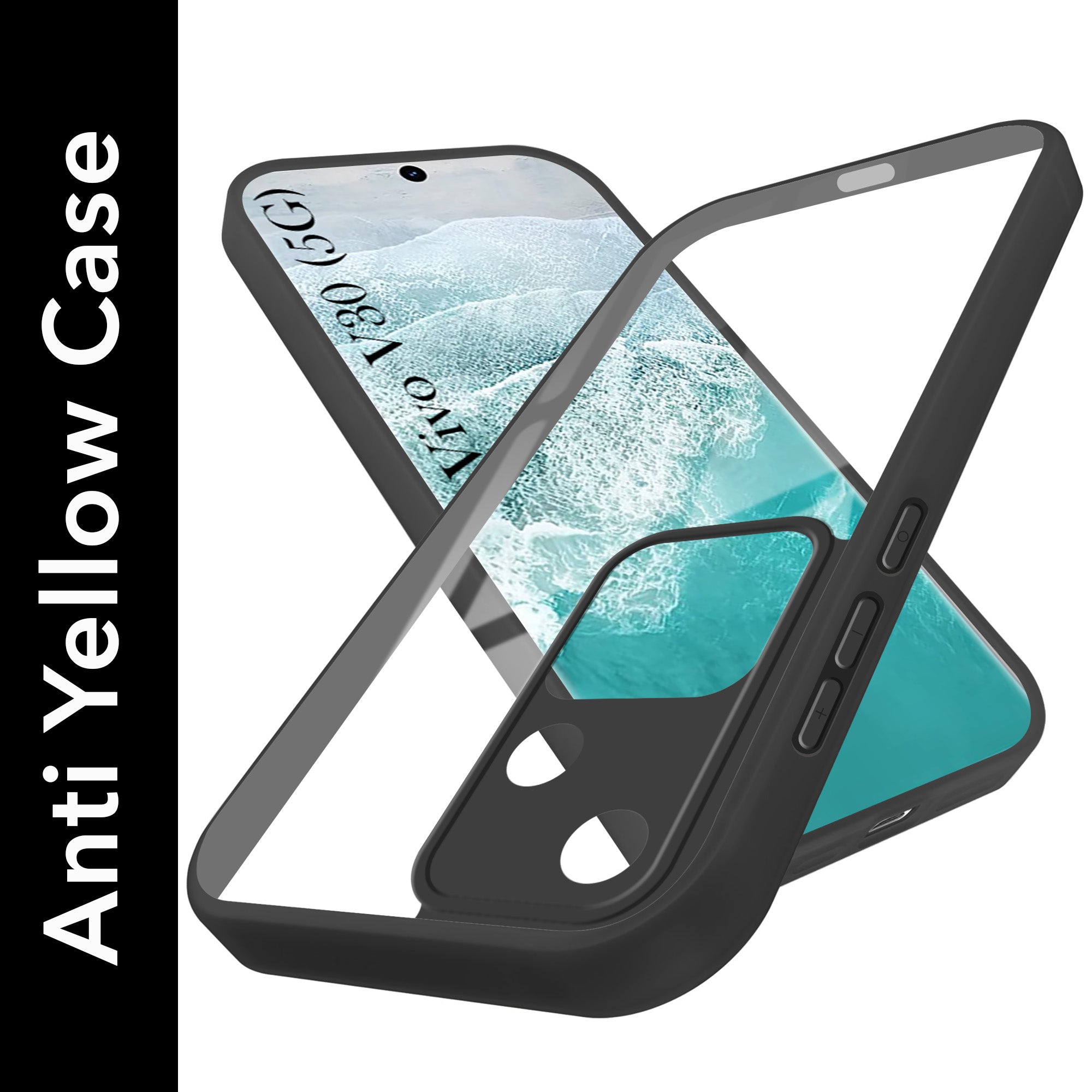 For Vivo V30 Back Cover Case (Lifetime Anti Yellow | Anti Scratch | Crystal Clear Shockproof)