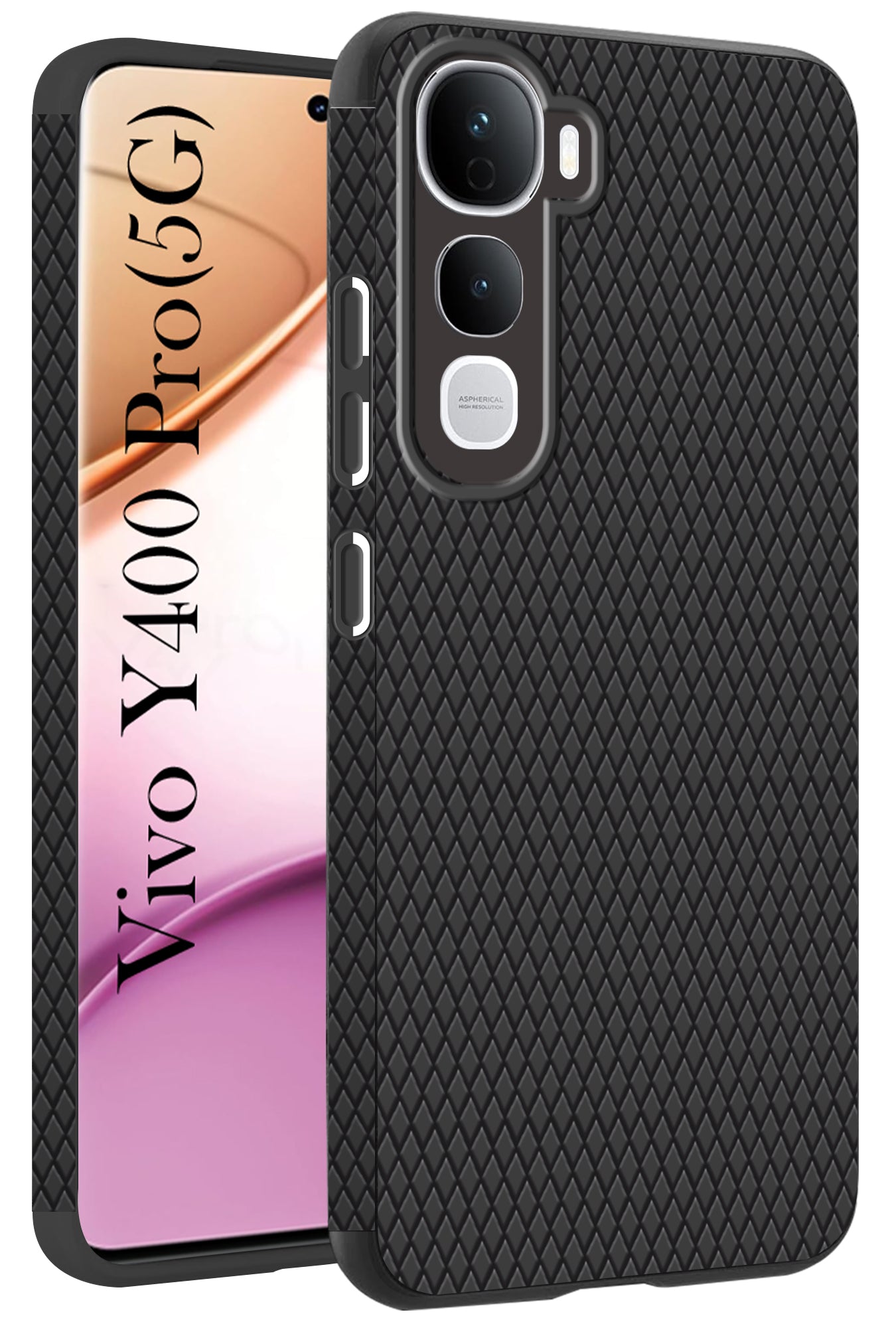 For Vivo Y400 Pro Back Cover Case (Liquid Silicone | Side Grip | Camera Protection)