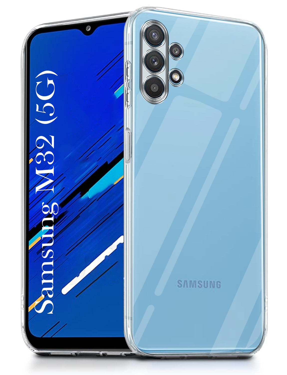 For Samsung Galaxy M32 5G Back Cover (Silicone Clear Shockproof Case with Camera Protection | Soft and Flexible | Transparent)