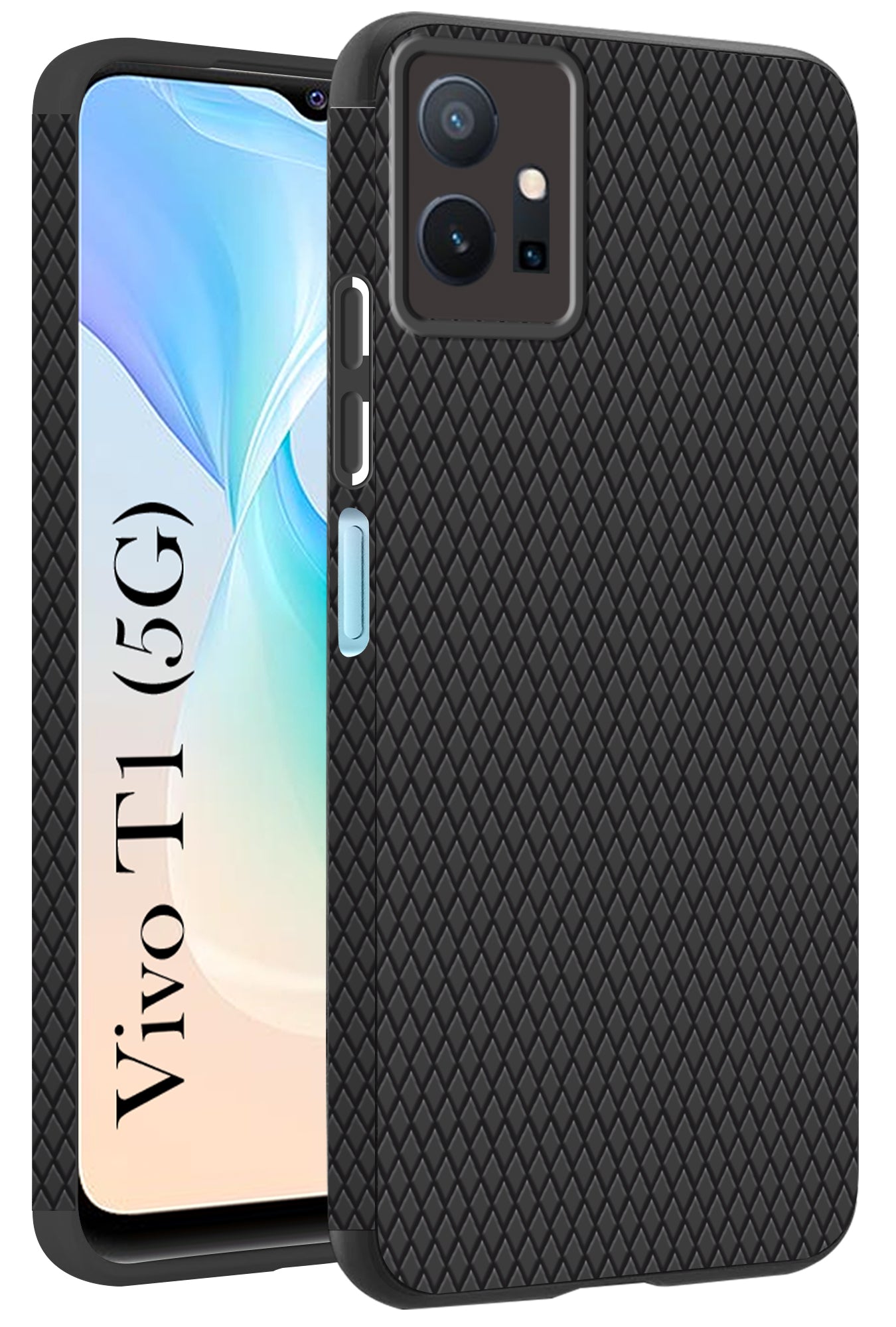 For Vivo T1 5G Back Cover Case (Liquid Silicone | Side Grip | Camera Protection)