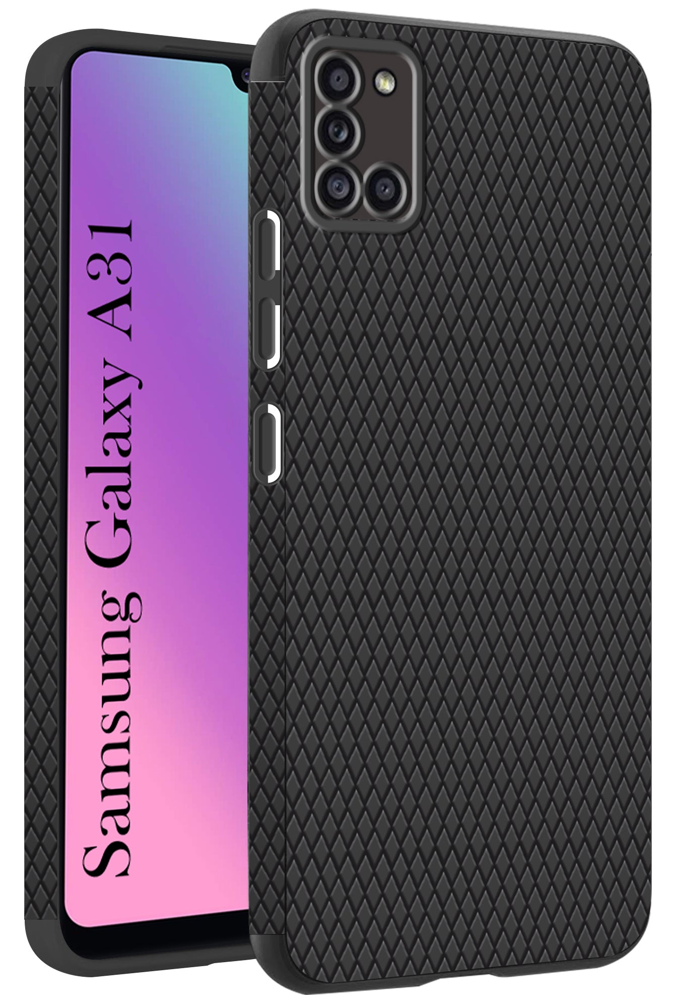 For Samsung Galaxy A31 Back Cover Case (Liquid Silicone | Side Grip | Camera Protection)