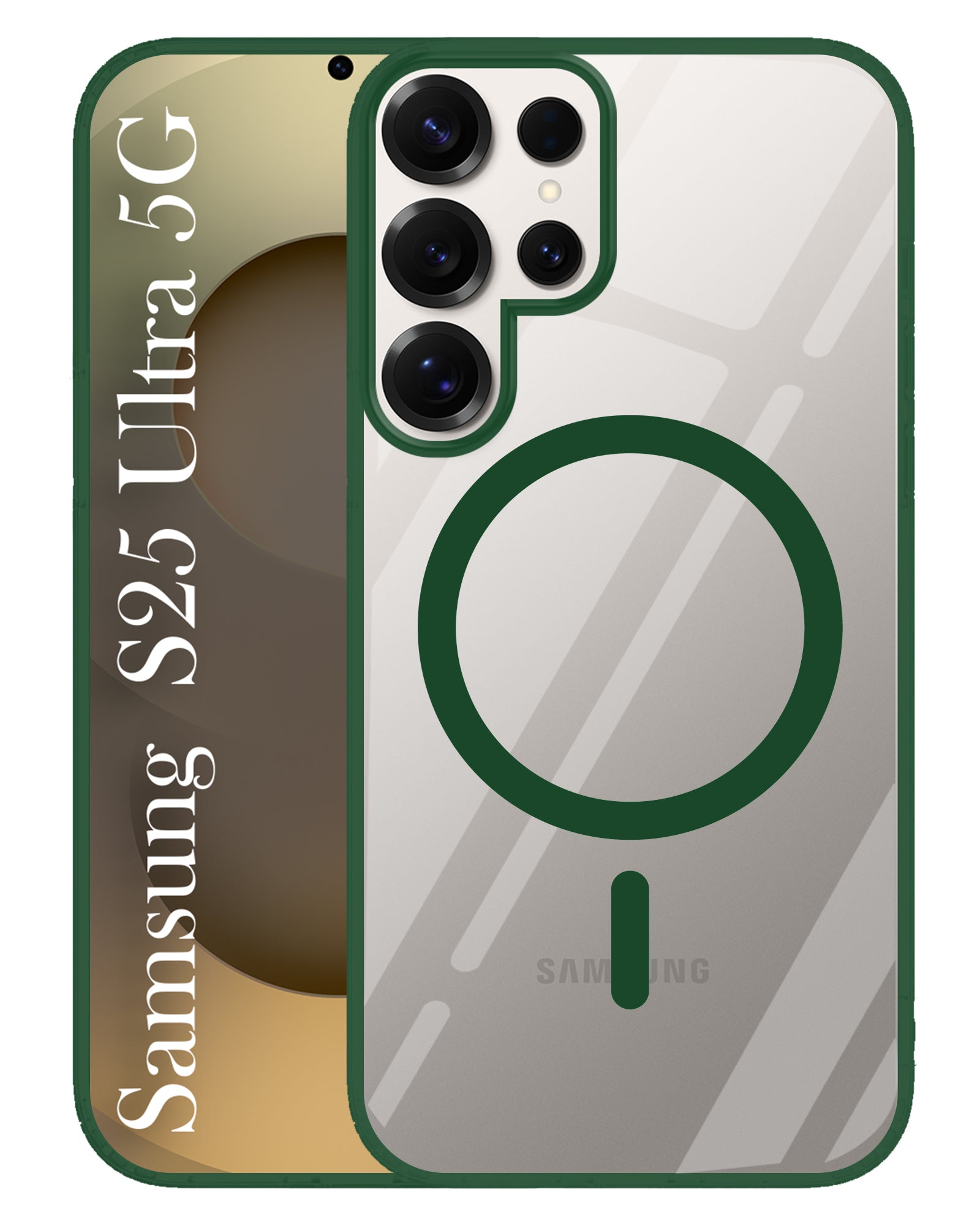 For Samsung Galaxy S25 Ultra Back Cover Case (MagSafe Compatible Wireless Charging | Hybrid Camera Bump Protection | Shockproof Polycarbonate Material)