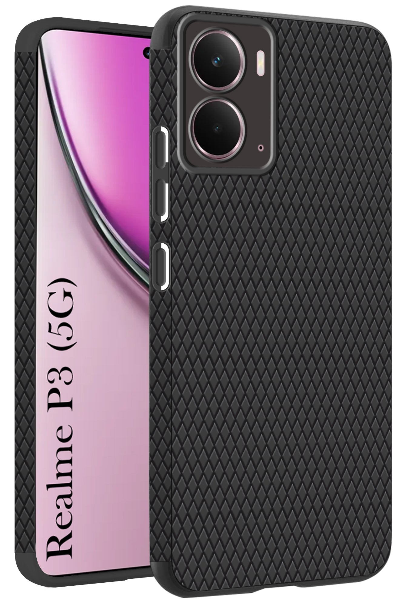 For Realme P3 Back Cover Case (Liquid Silicone | Side Grip | Camera Protection)