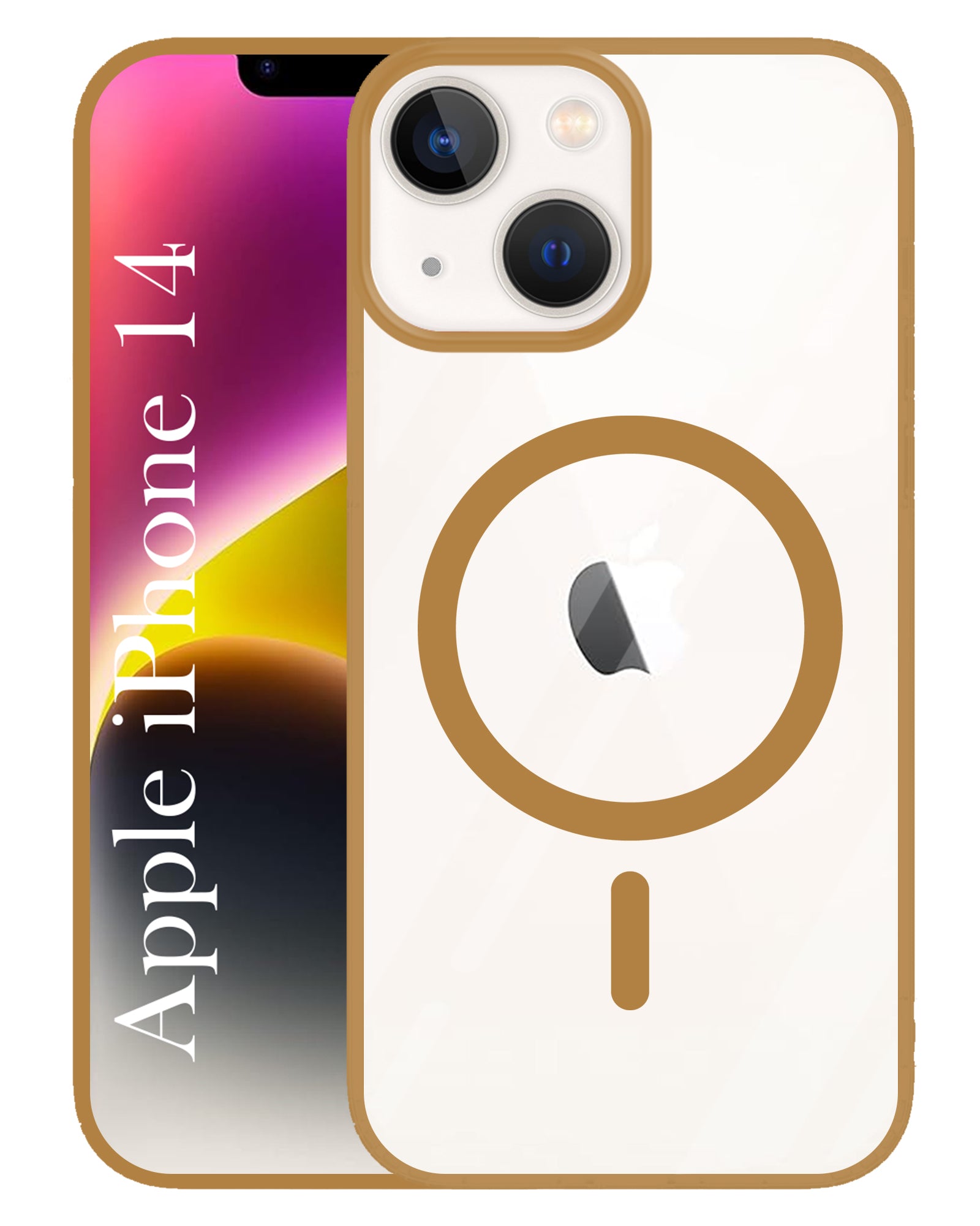 For Apple iPhone 14 Back Cover Case (MagSafe Compatible Wireless Charging | Hybrid Camera Bump Protection | Shockproof Polycarbonate Material)