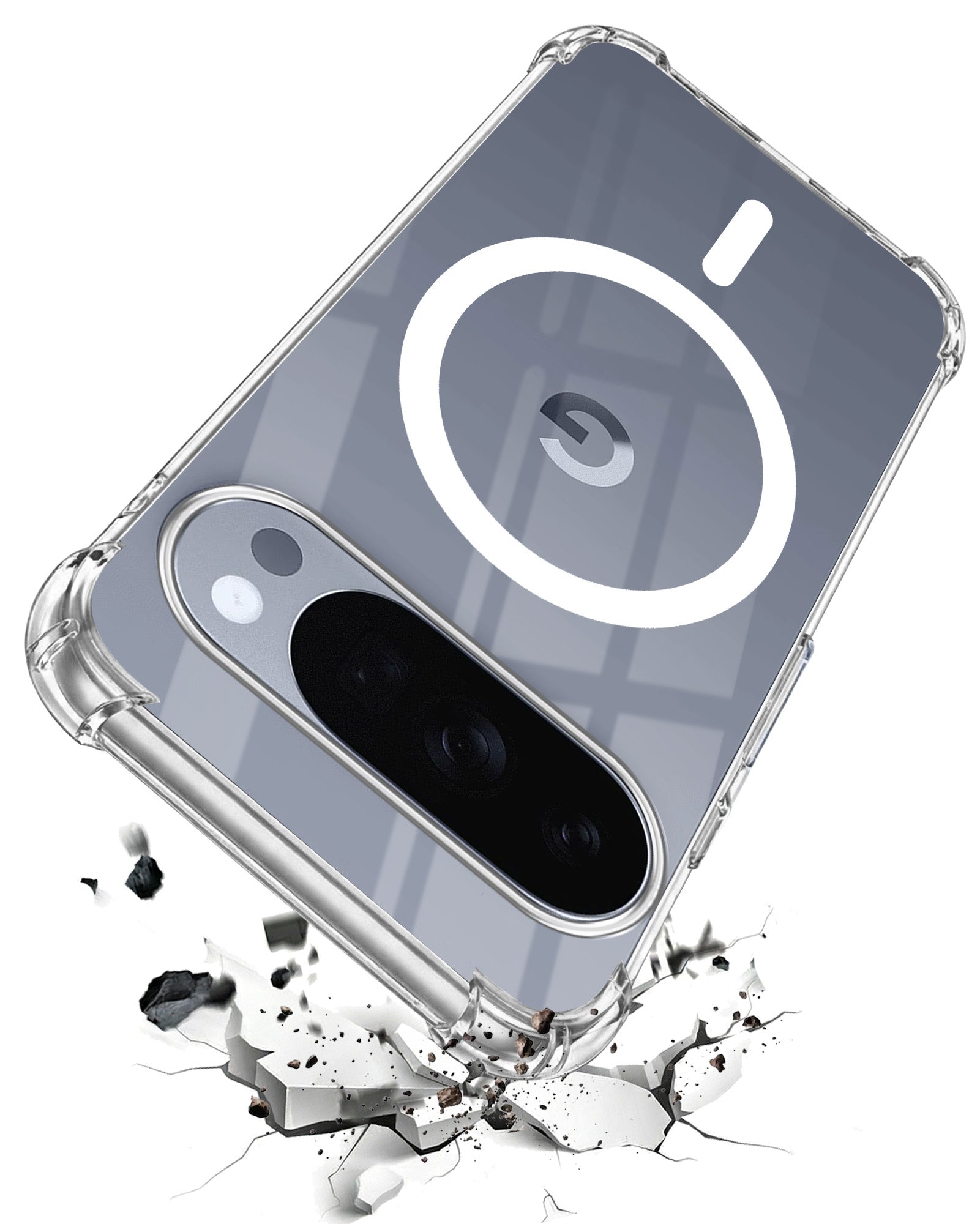 For Google Pixel 10 Pro Back Cover Shockproof Crystal-Clear (Magsafe Wireless Support | Drop & Camera Protection | Hard Polycarbonate)