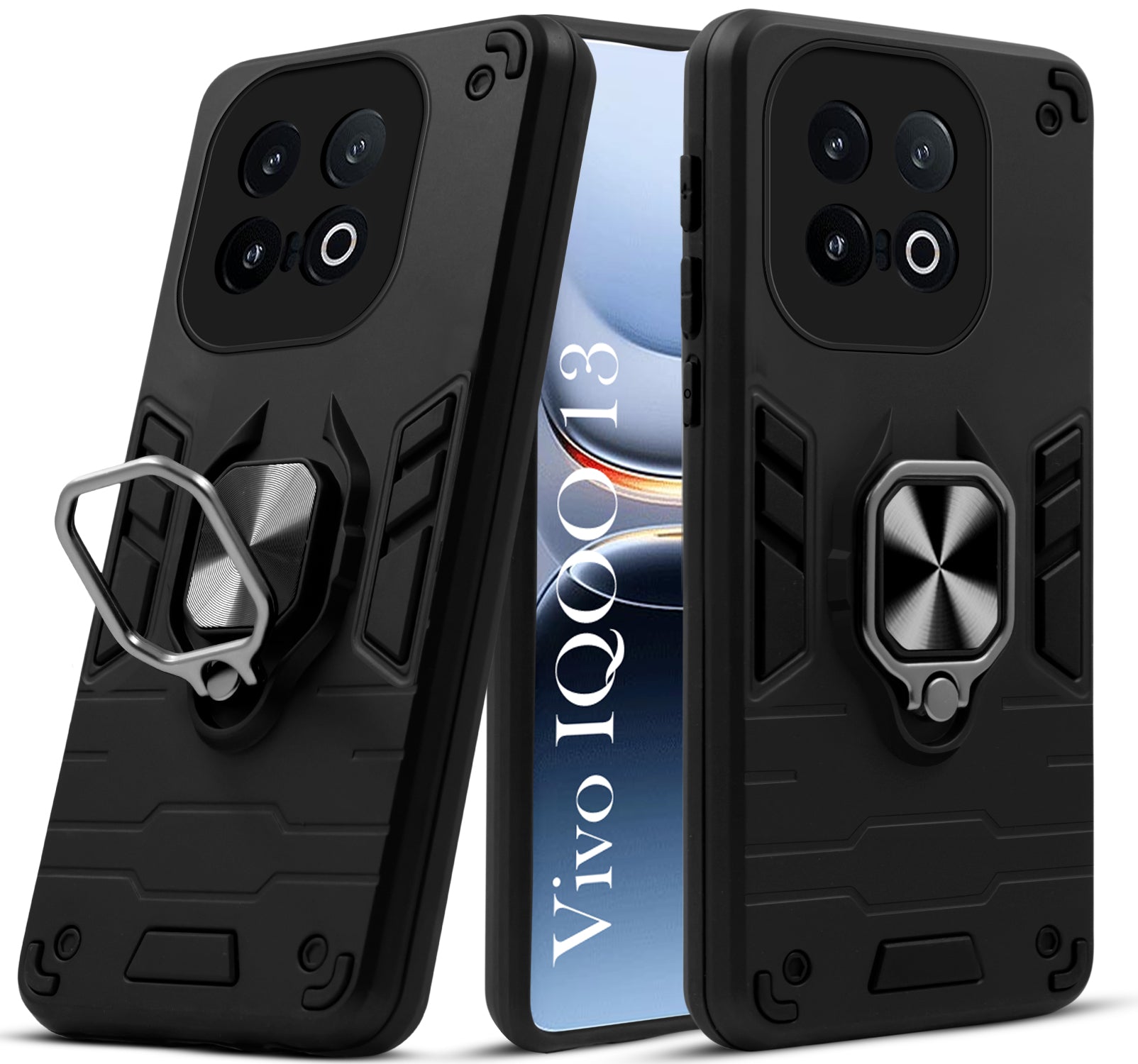 For Vivo iQOO 13 Back Cover Case (Shockproof Polycarbonate Dual Layer Hybrid Armor)