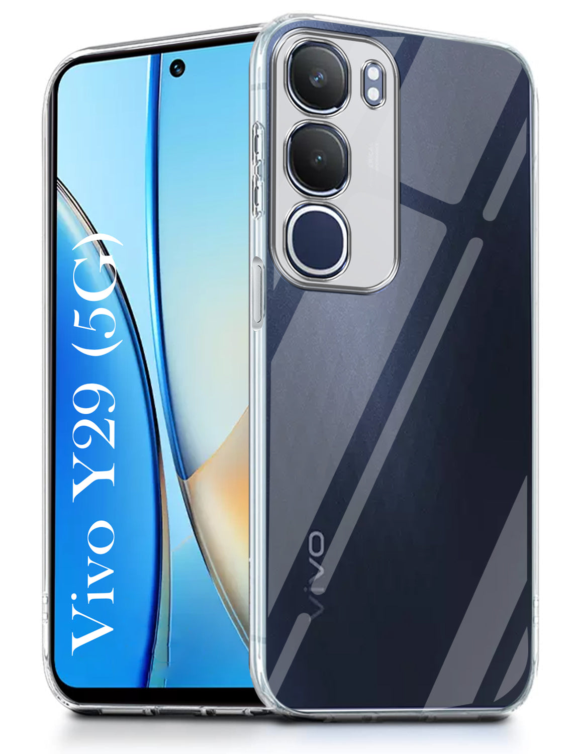 For Vivo Y29 Back Cover ( Silicone Clear Shockproof Case with Camera Protection | Soft and Flexible | Transparent)