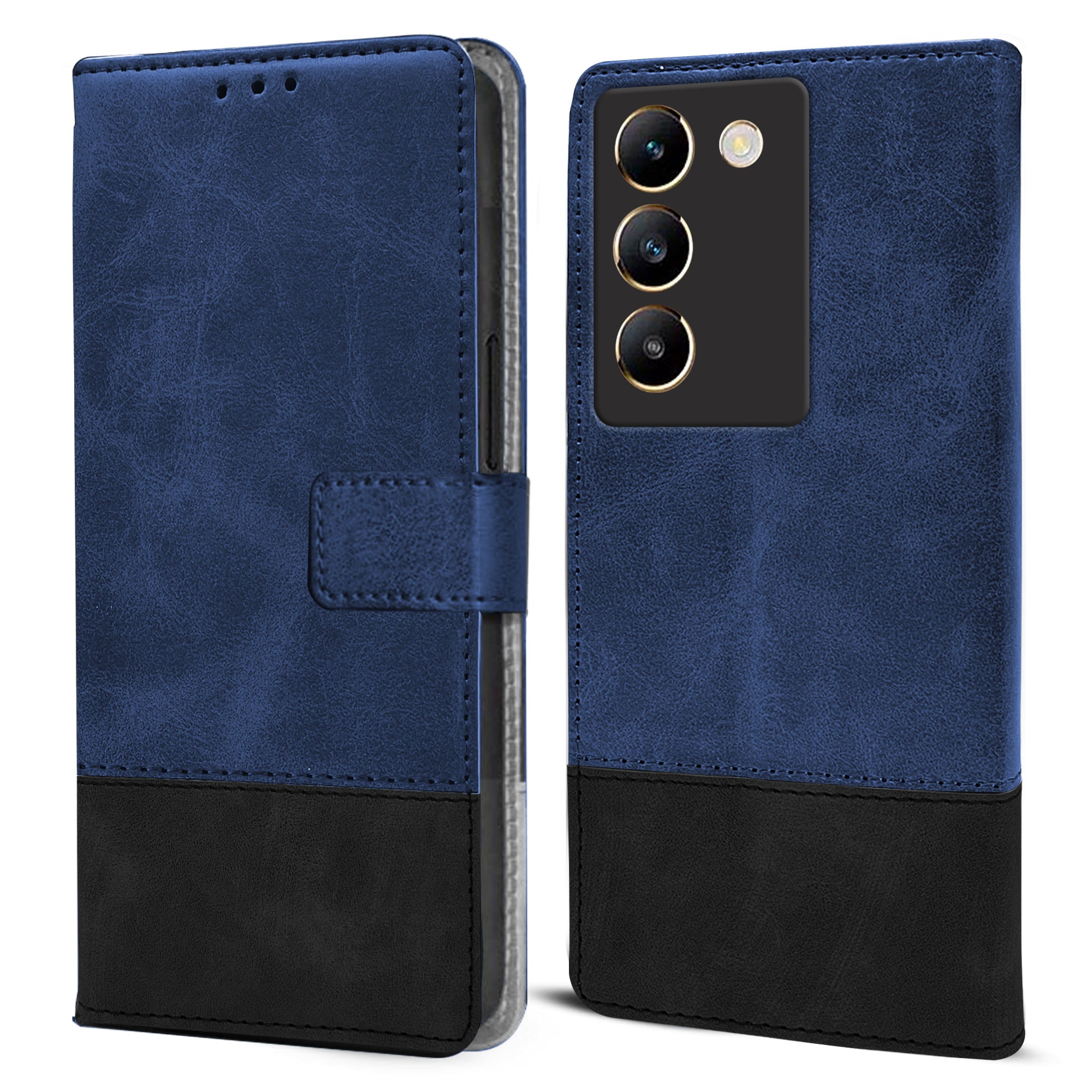For Vivo Y200e Flip Cover Case ( Professional Dual Leather Wallet with Magnetic Closure)