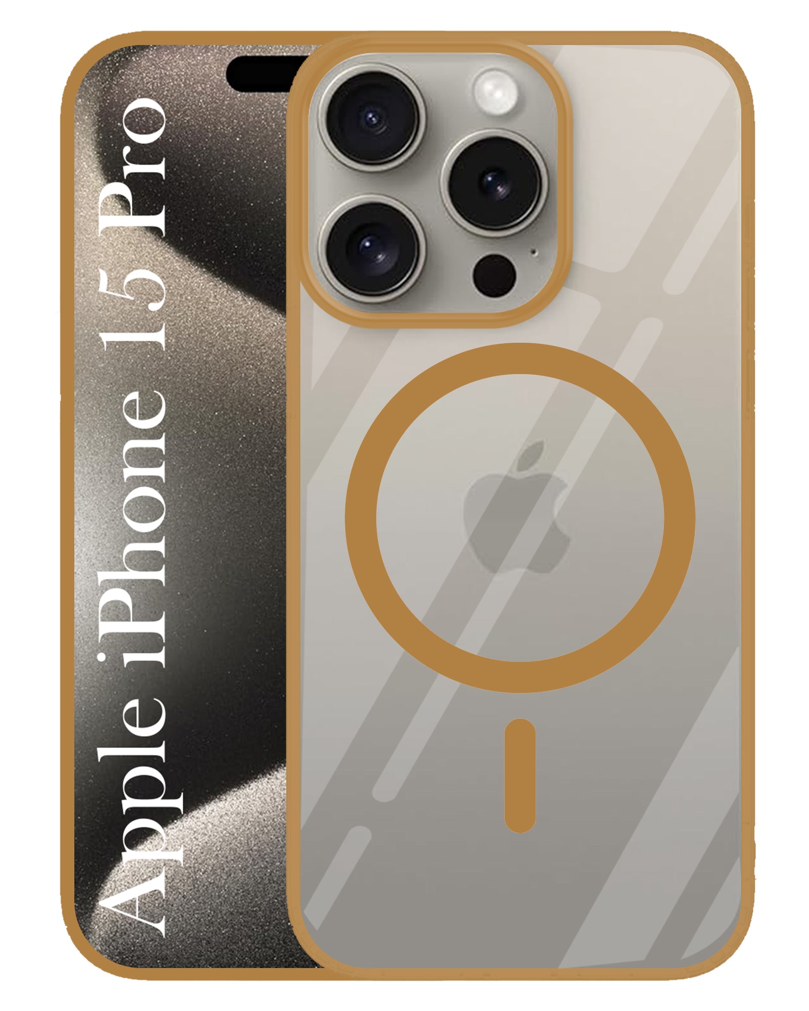 For Apple iPhone 15 Pro Back Cover Case (MagSafe Compatible Wireless Charging | Hybrid Camera Bump Protection | Shockproof Polycarbonate Material)