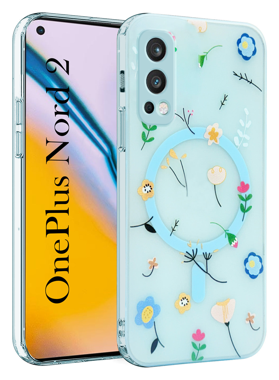 For OnePlus Nord Back Cover Case (Cute Floral Design Flower