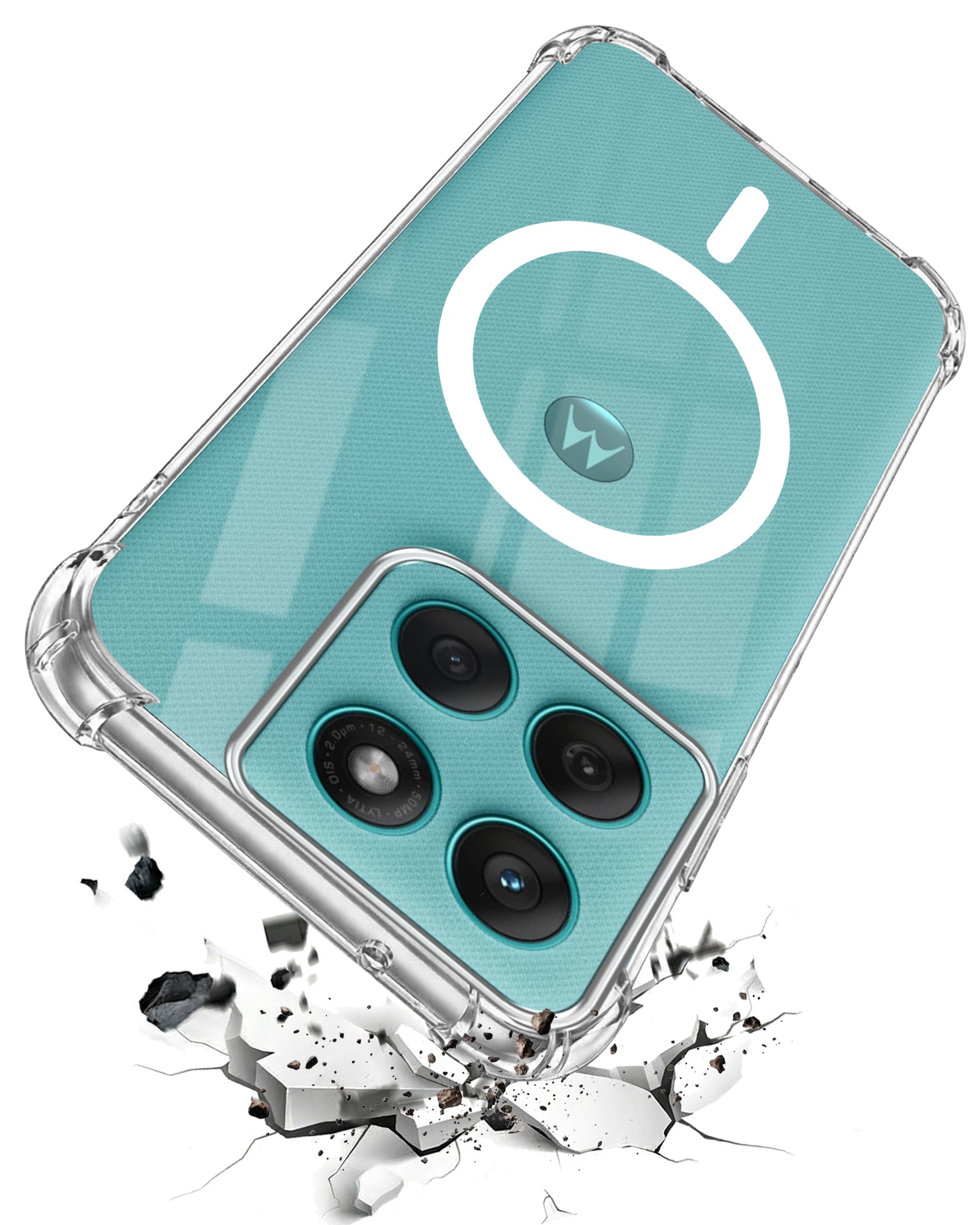 For Motorola Moto Edge 60 Fusion Back Cover Shockproof Crystal-Clear (Magsafe Wireless Support | Drop & Camera Protection | Hard Polycarbonate)