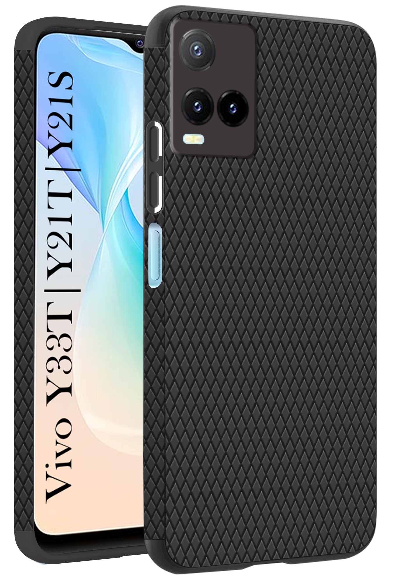 For Vivo Y33T | Vivo Y21T | Vivo Y21s Back Cover Case (Liquid Silicone | Side Grip | Camera Protection)