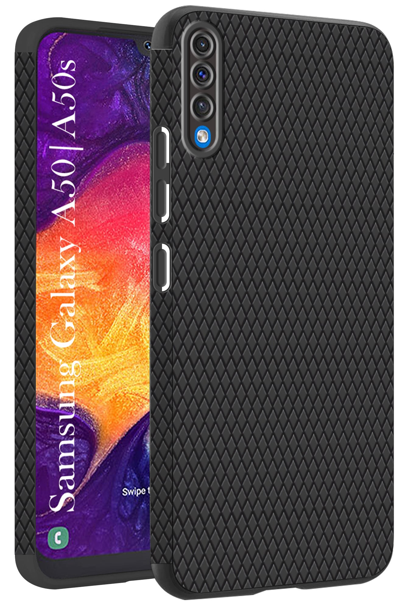 For Samsung Galaxy A50 / Galaxy A50s Back Cover Case (Liquid Silicone | Side Grip | Camera Protection)