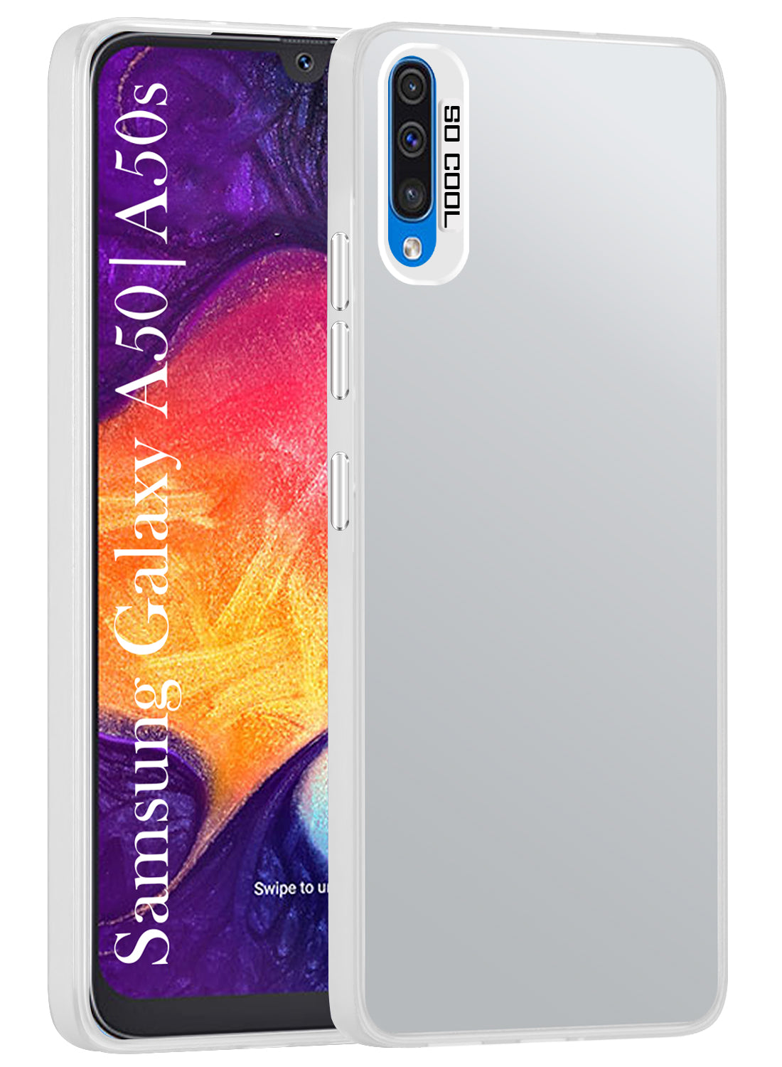 For Samsung Galaxy A50 / Galaxy A50s Back Cover Case (Velvet Touch | Professional Glossy Finish | Camera Protection Bump)