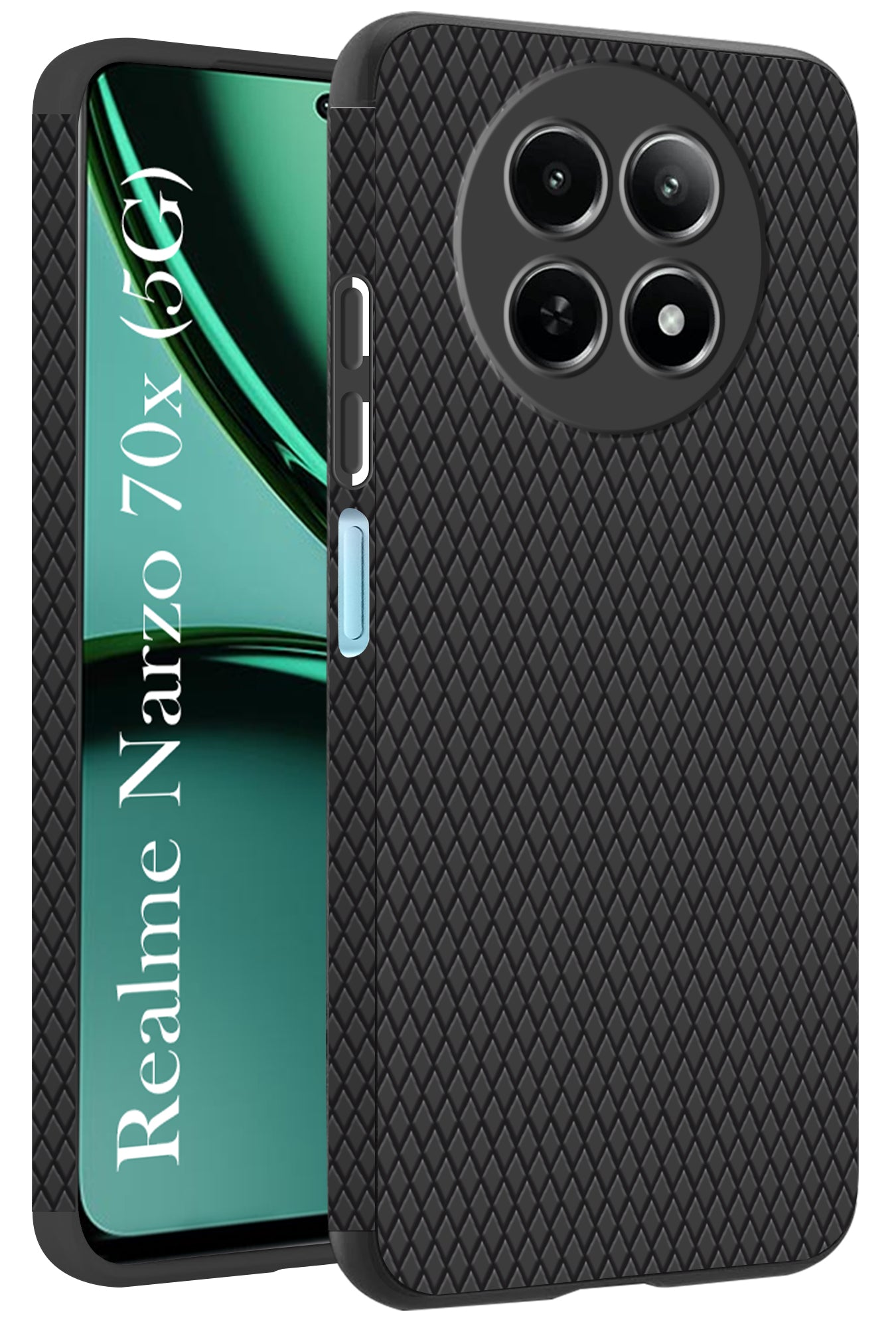 For Realme Narzo 70x 5GBack Cover Case (Liquid Silicone | Side Grip | Camera Protection)